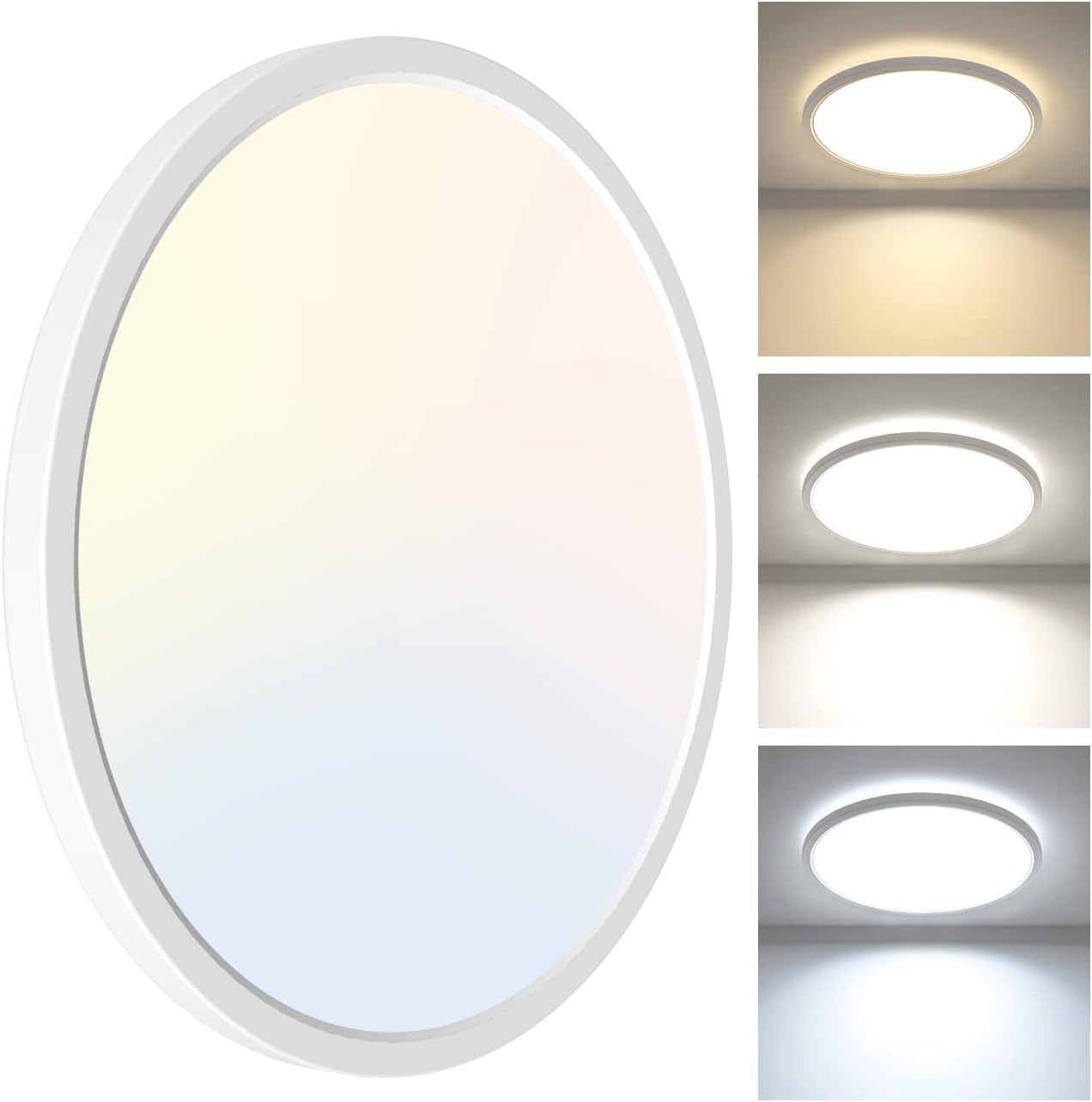 zemty 24W 2100LM Bathroom Lights Ceiling, 22cm LED...