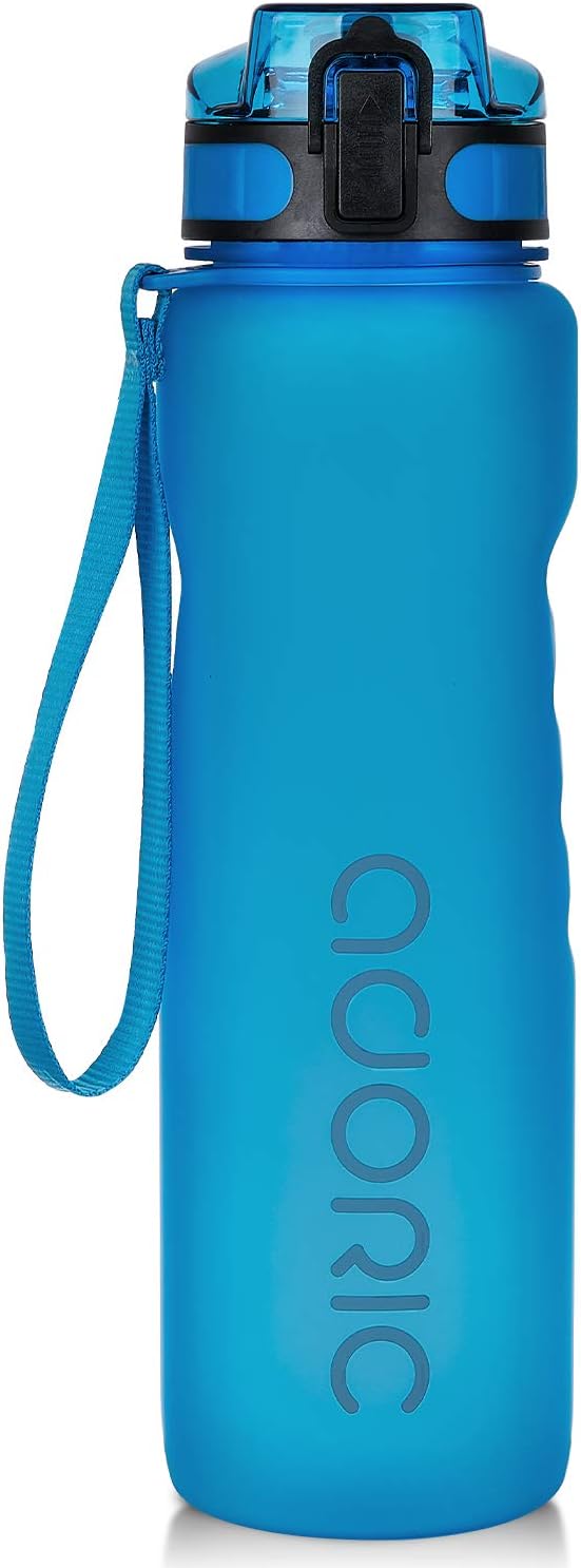 ADORIC Sports Water Bottle 1L, BPA Free Tritan Non-Toxic Plastic Sport Water Cup...