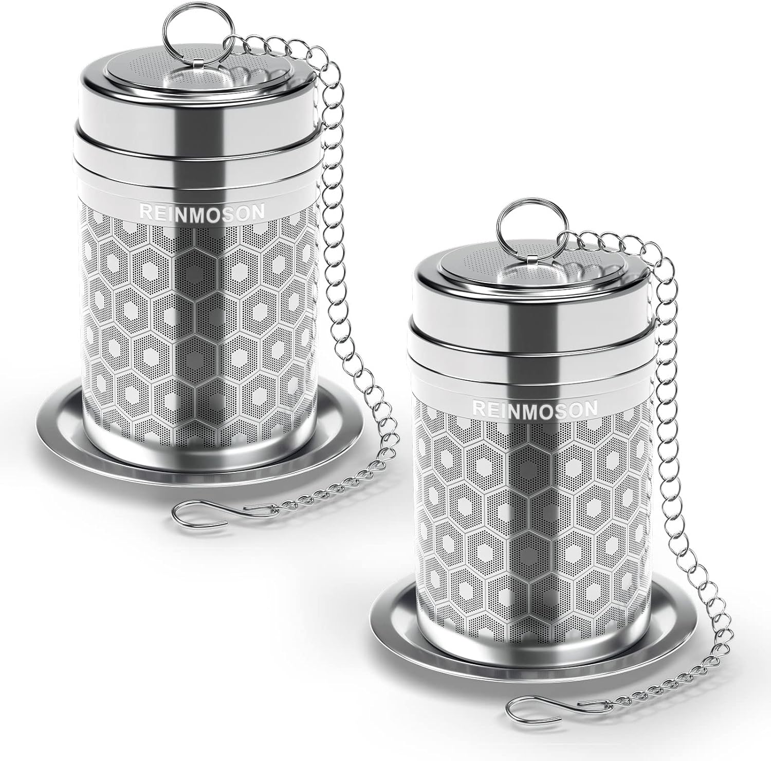 2 Pack Reinmoson Large Tea Infuser for Loose Tea & Spice Infuser for Cooking, Ex...