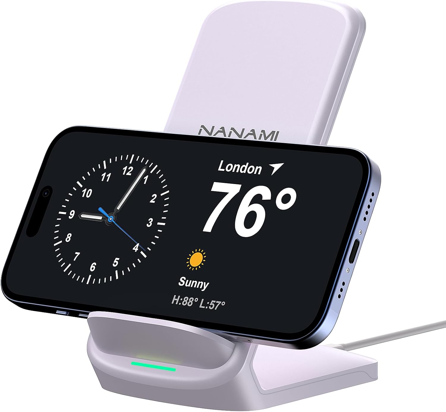 NANAMI Wireless Charger for iPhone and Samsung, 10W Fast Induction Charging Stan...