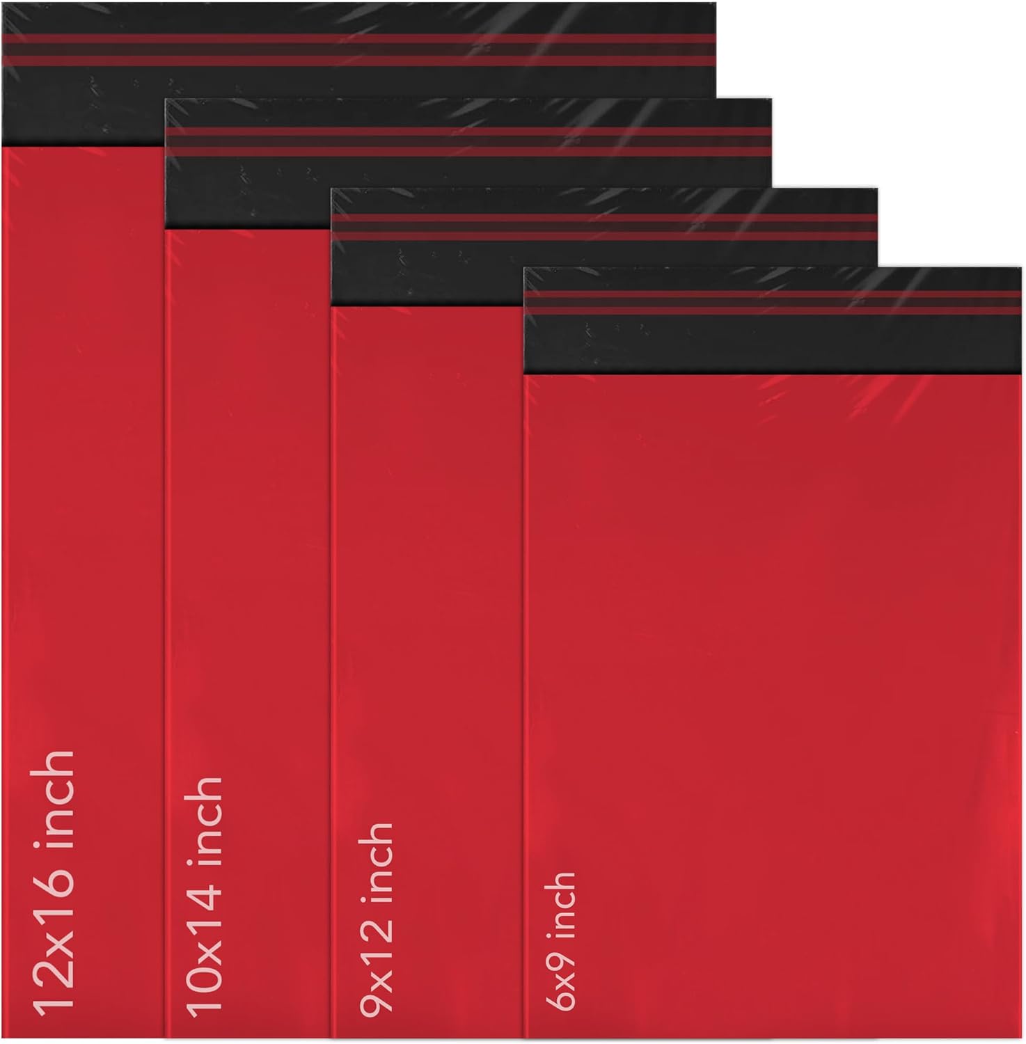 100 Mixed Mailing Poly Postal Self Seal Bags 4 Sizes 25 from Each iSOUL Small to...