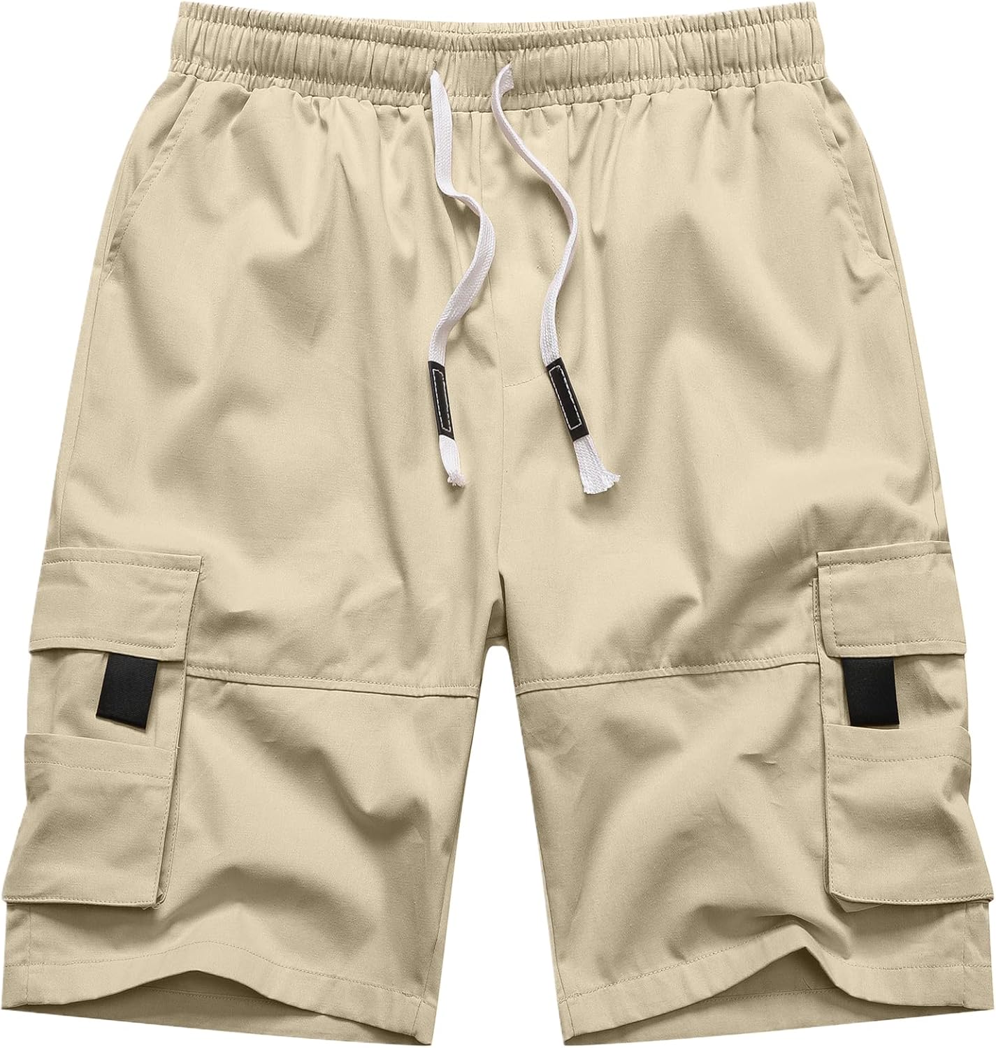 NANAMEEI Mens Cargo Shorts Elasticated Waist Mens Summer Shorts Work Shorts with...