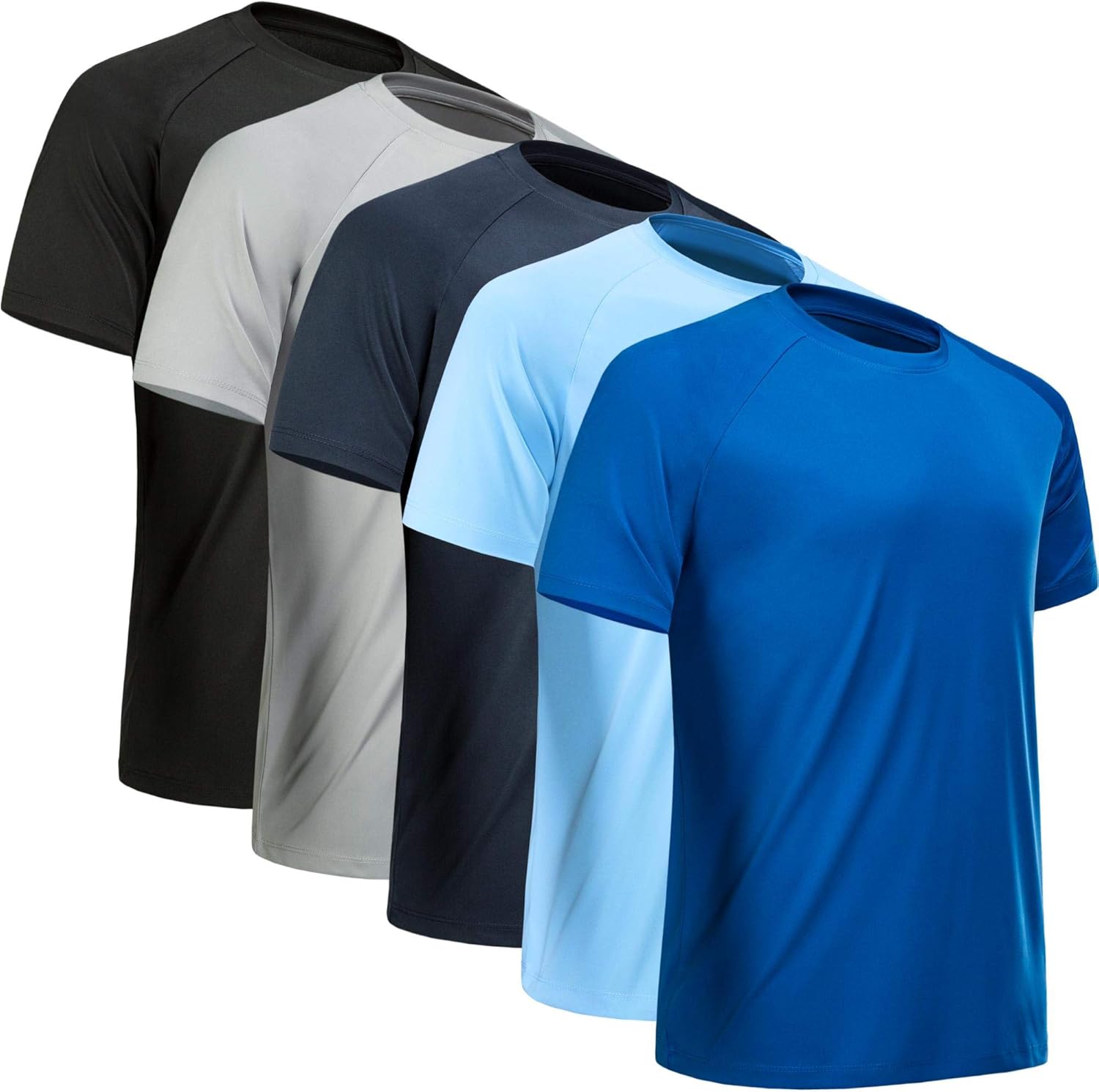 MCPORO Workout Shirts for Men Short Sleeve Quick Dry Athletic Gym Active T Shirt...