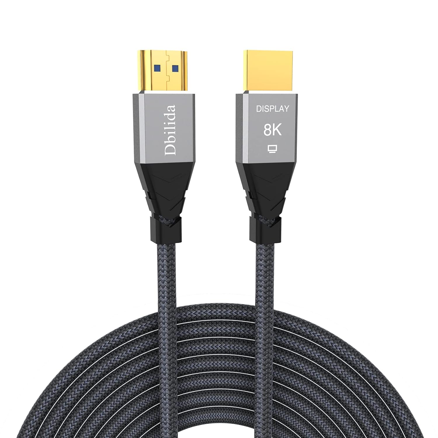 8K Fiber HDMI Cable 50ft, Nylon Braided Fiber Optic HDMI 2.1 Cable Support 48Gbp...