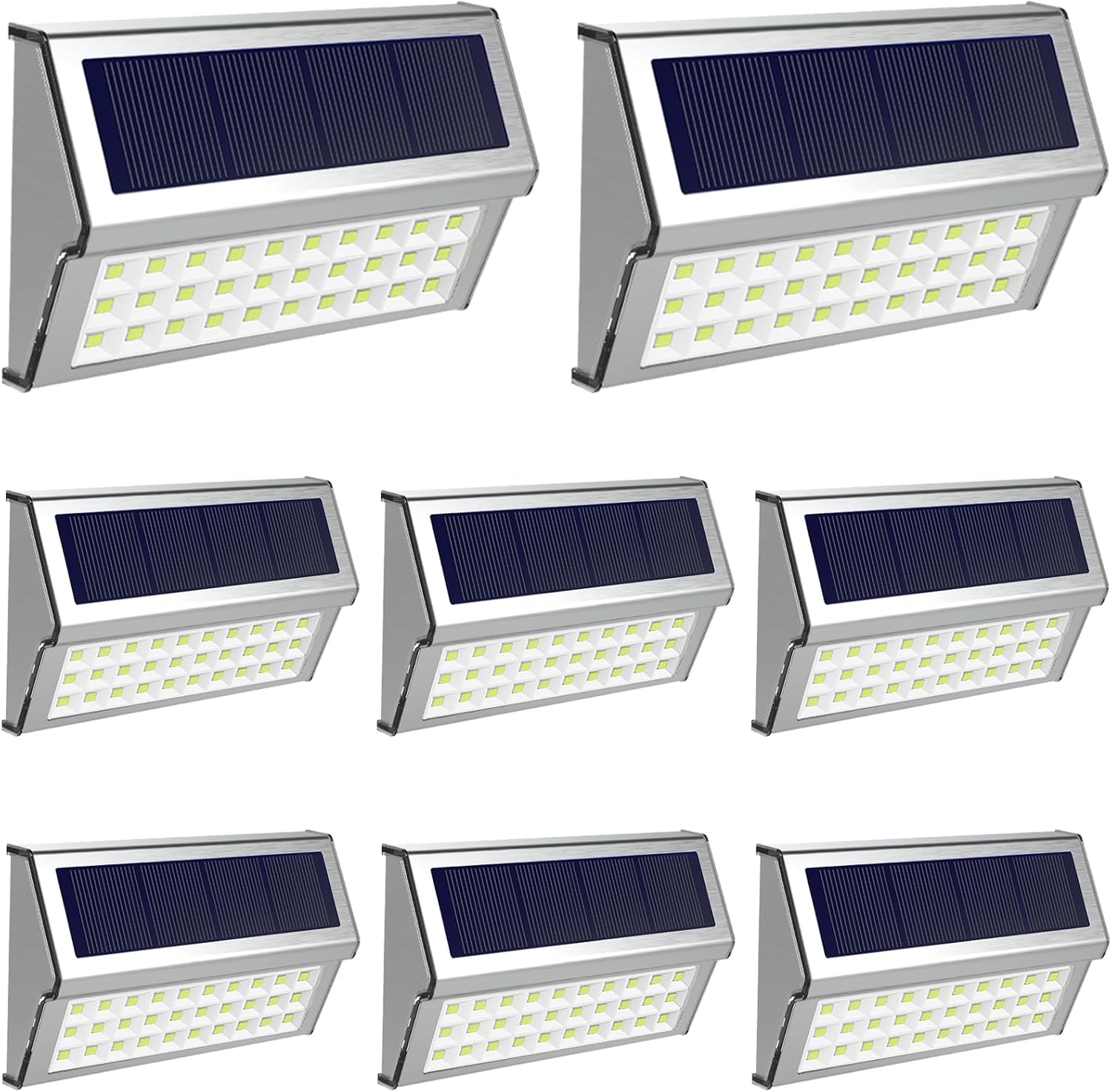 ROSHWEY Outdoor Solar Lights, 8 Pack 30 LED Backyard Lights Waterproof Garden De...