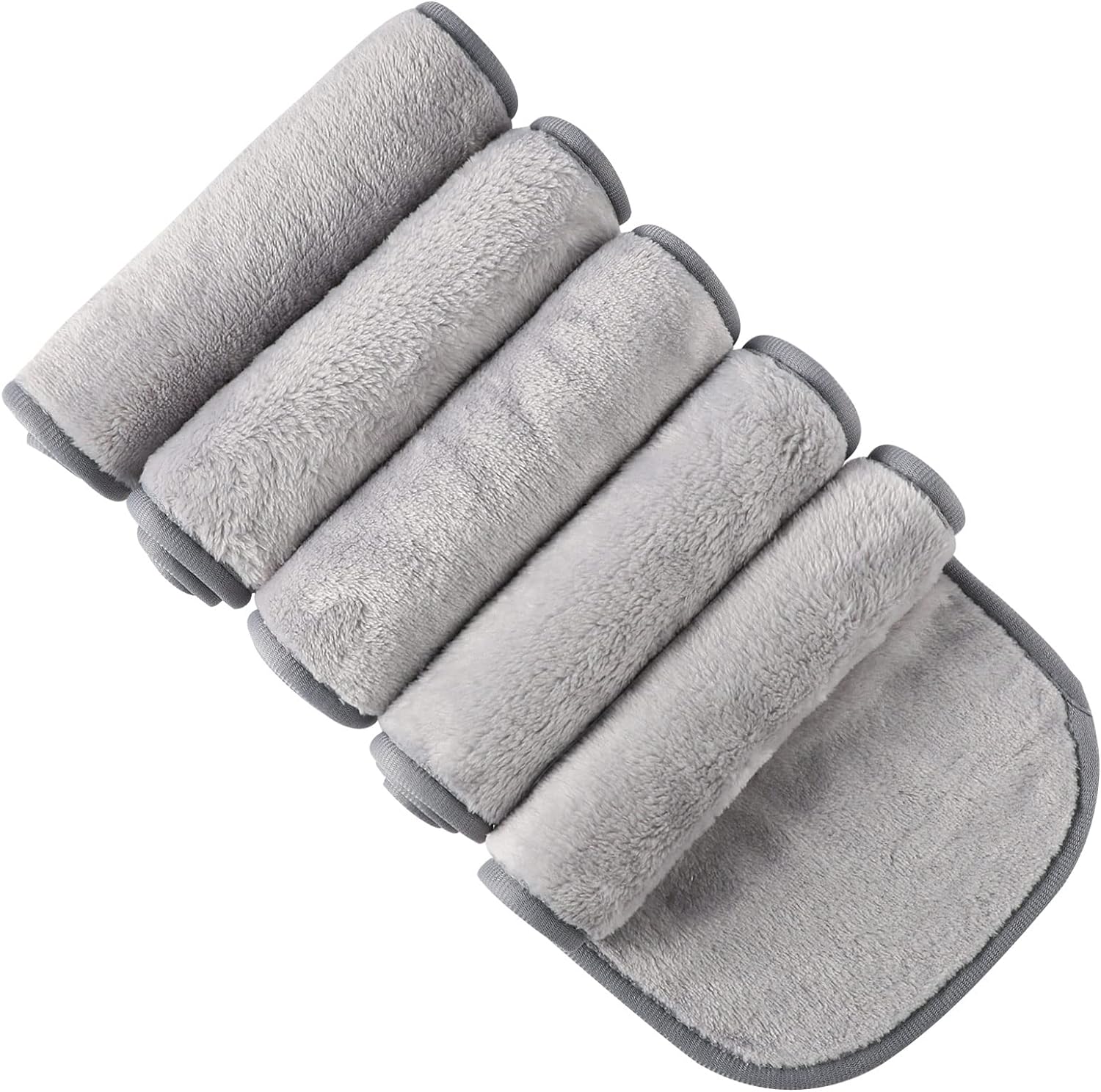 5 Pack Make Up Remover Cloth, 15.75 * 7.87in Flannel Face Cloth Face Wipes for M...