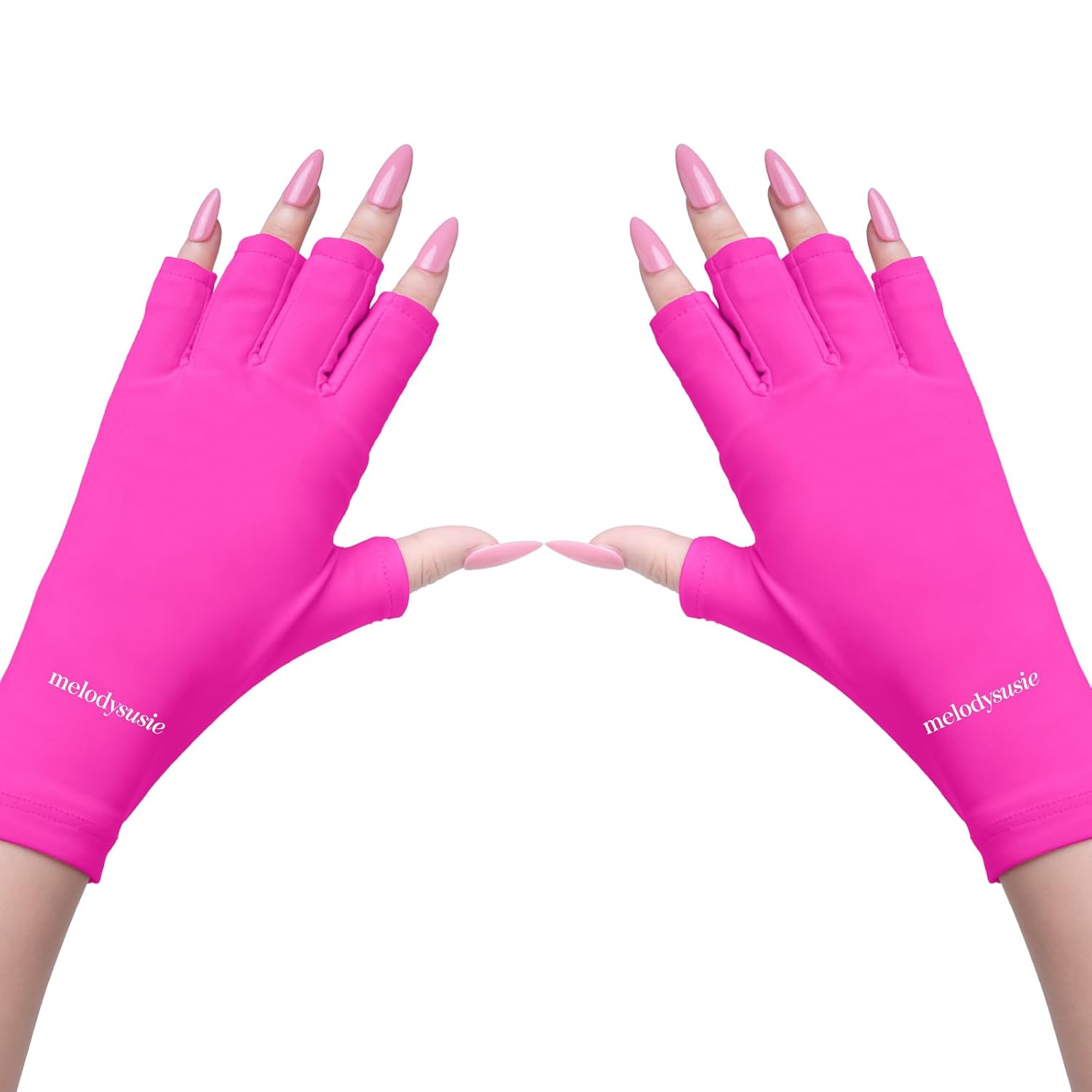 MelodySusie UV Gloves for Gel Nail Lamp, Professional Protection Gloves for Mani...