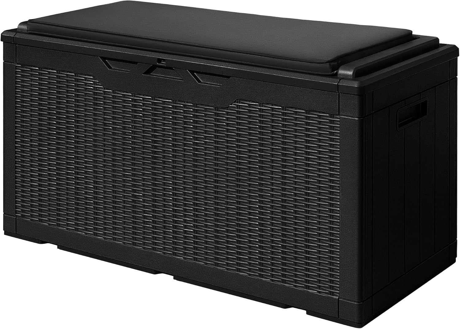 Devoko 100 Gallon Deck Box, Waterproof Outdoor Storage Box with Cushion (Black)...