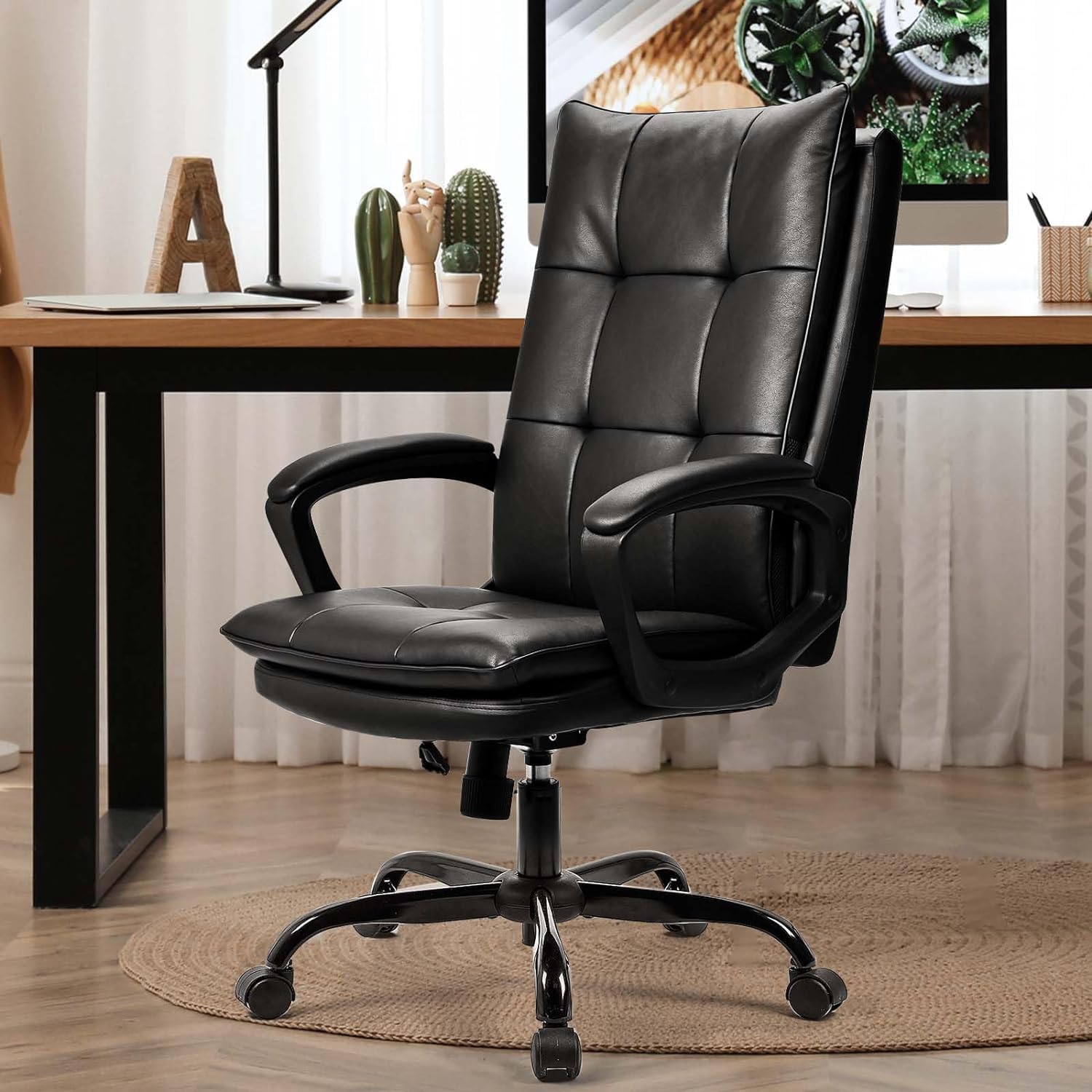 BASETBL Office Chair for Home, Recline Extra Padde...