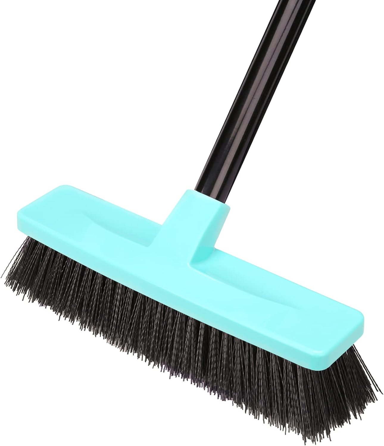 Yard Brush Telescopic Long Handle with Stiff Bristles Outdoor Broom for Cleaning...