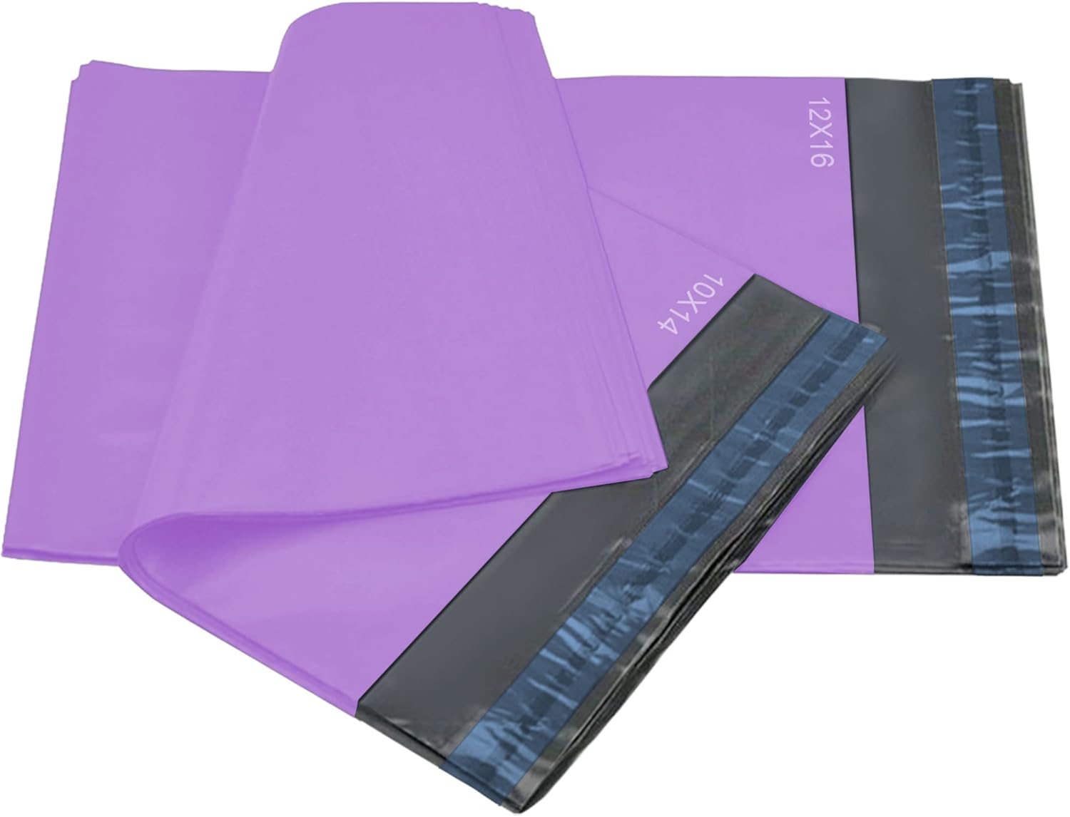 100 Mixed Purple Mailing Poly Postal Self Seal Bags 2 Sizes 50 from Each iSOUL S...