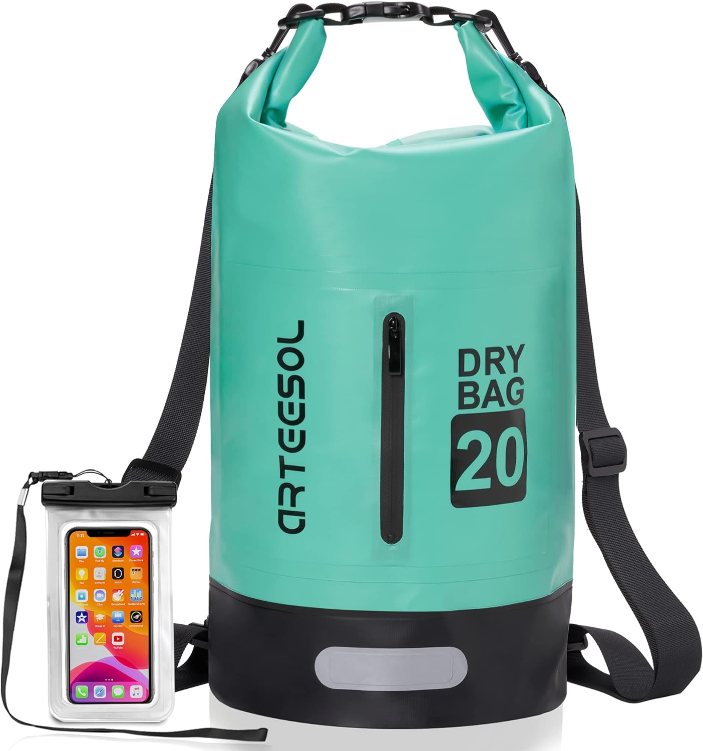 Dry Bag 5L/10L/20L/30L Wet Bag Waterproof Bag with Phone Pouch Double Shoulder S...