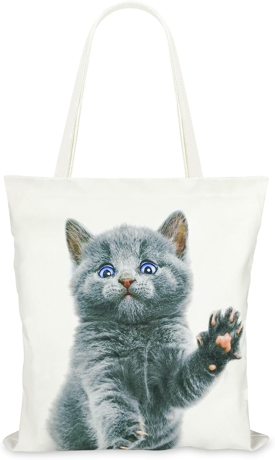 Fmeida Canvas Tote Bag, Natural Cotton Shopping Tote Bags for Women Girls Ladies...