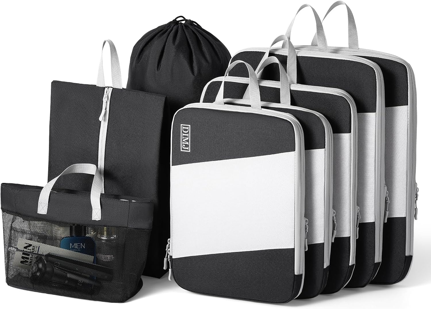 Packing Cubes for Travel, DIMJ Large Capacity Compression Packing Cubes Sturdy C...