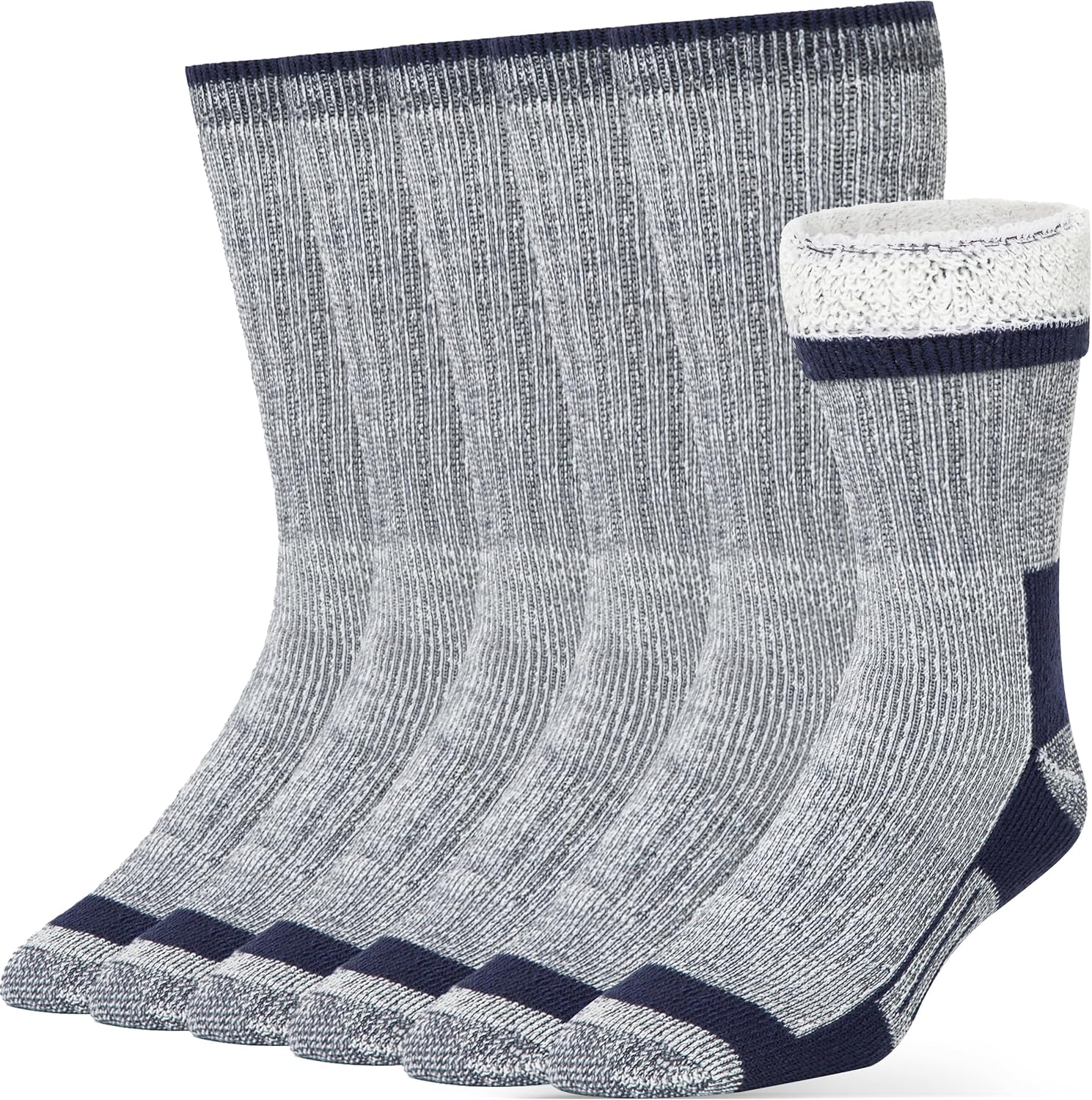 Alvada Mens Merino Wool Crew Socks Thermal and Warm Socks for Winter Work Hiking...
