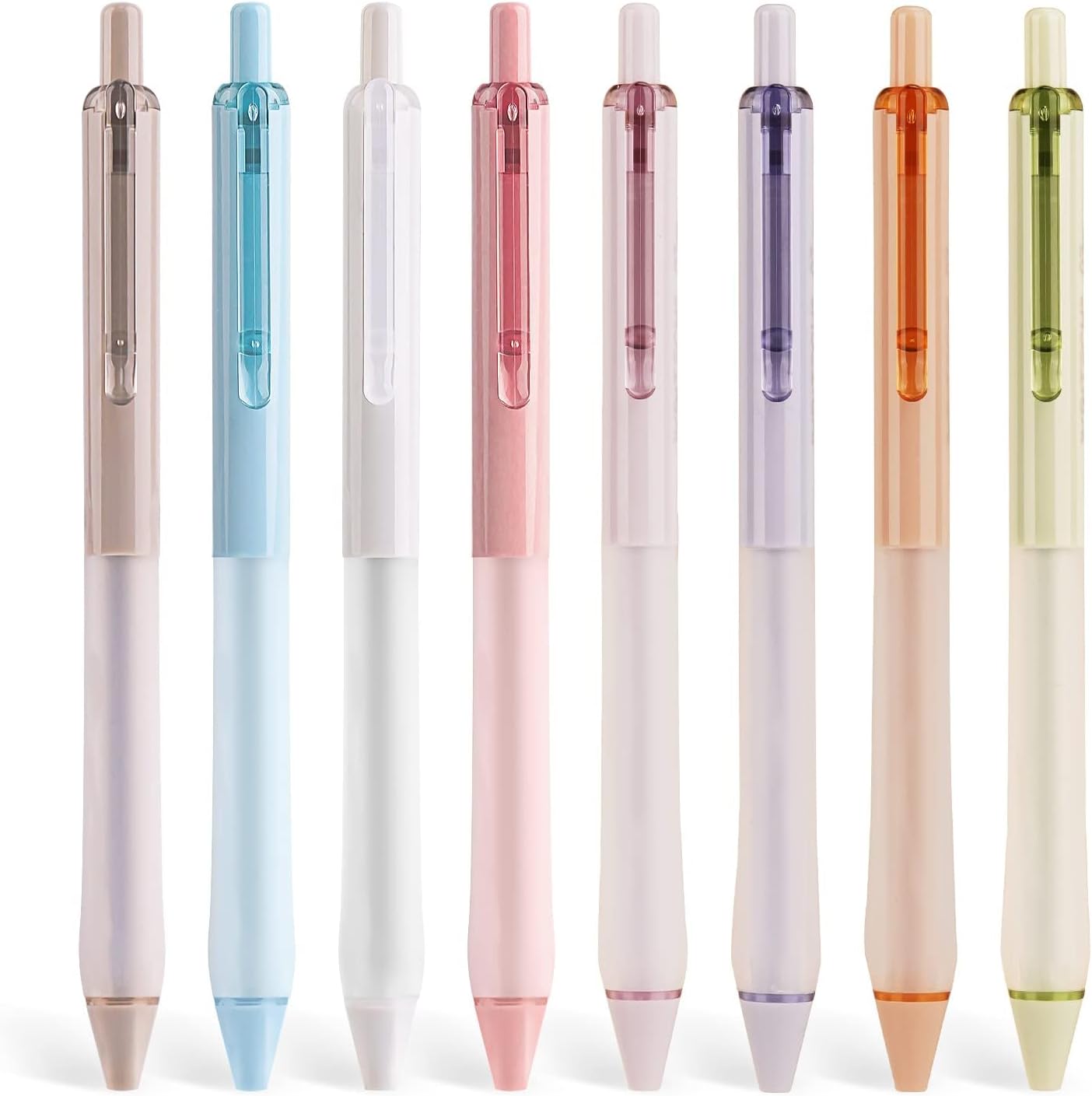 WRITECH Gel Ink Retractable Pens: Black Ink 0.7mm medium Fine Point Pen Set, Ext...