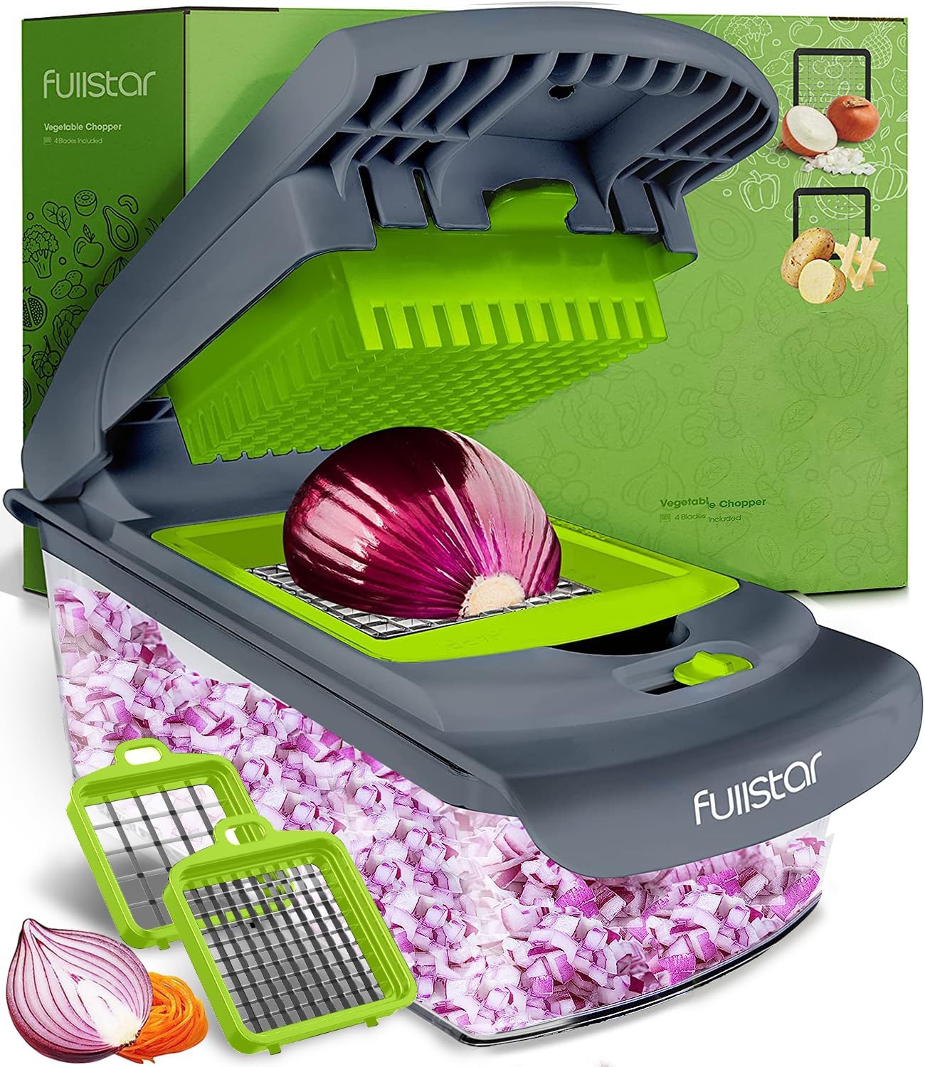 Fullstar Vegetable Chopper - Food Chopper - Onion Chopper - Vegetable Slicer & S...