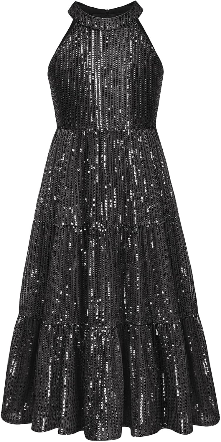 GRACE KARIN 2024 Girls Dress, Special Elegant Cute Girls Sequin Party Dress for...