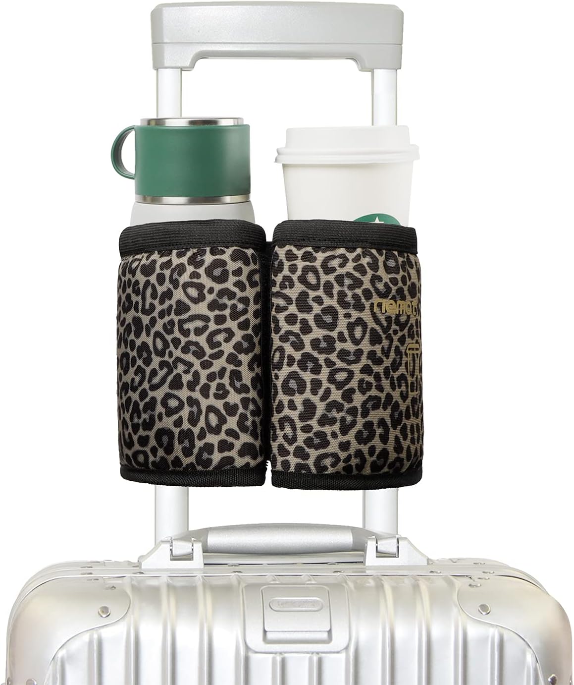 riemot Luggage Travel Cup Holder Free Hand Drink Carrier - Hold Two Coffee Mugs...