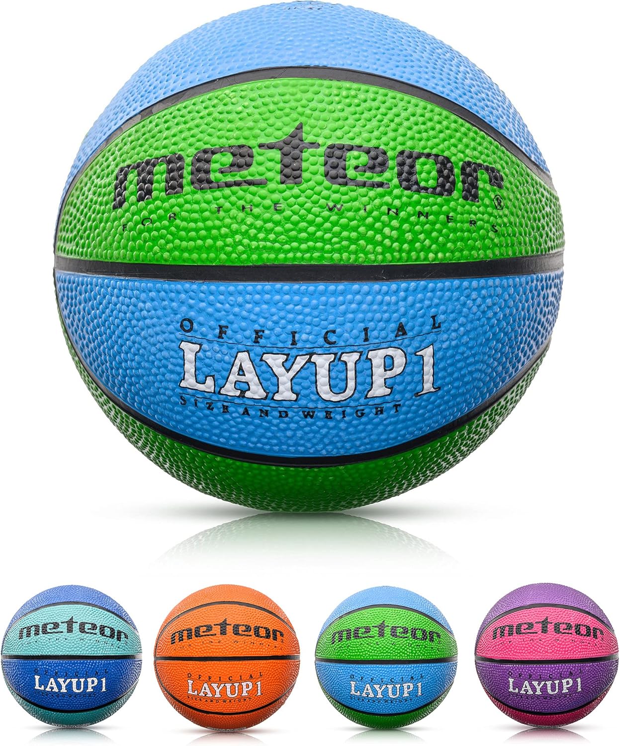 meteor Basketball Ball Layup Size 4 3 1 Youth Ideal for Children Hands 2-10 Year...