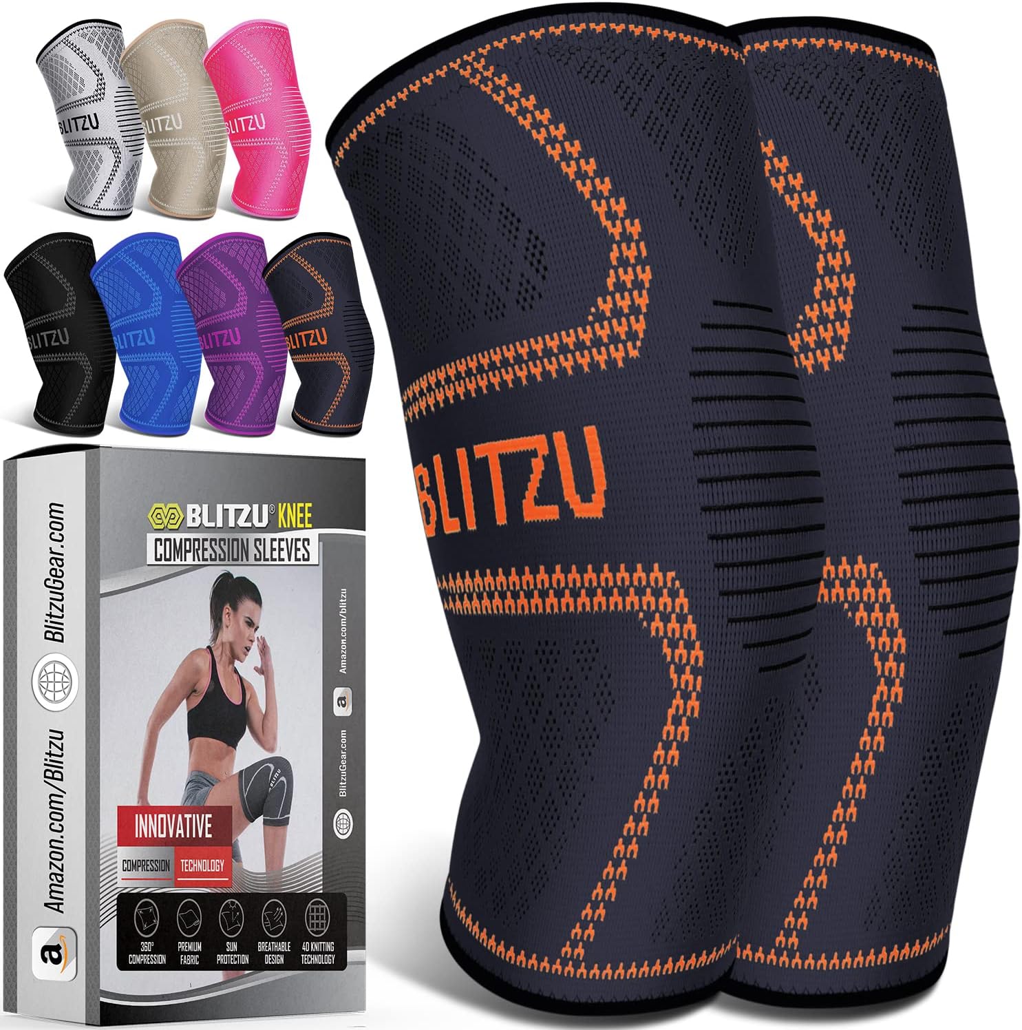 Knee Brace for Torn Meniscus Knee Sleeves Weightlifting Knee Braces for Knee Pai...