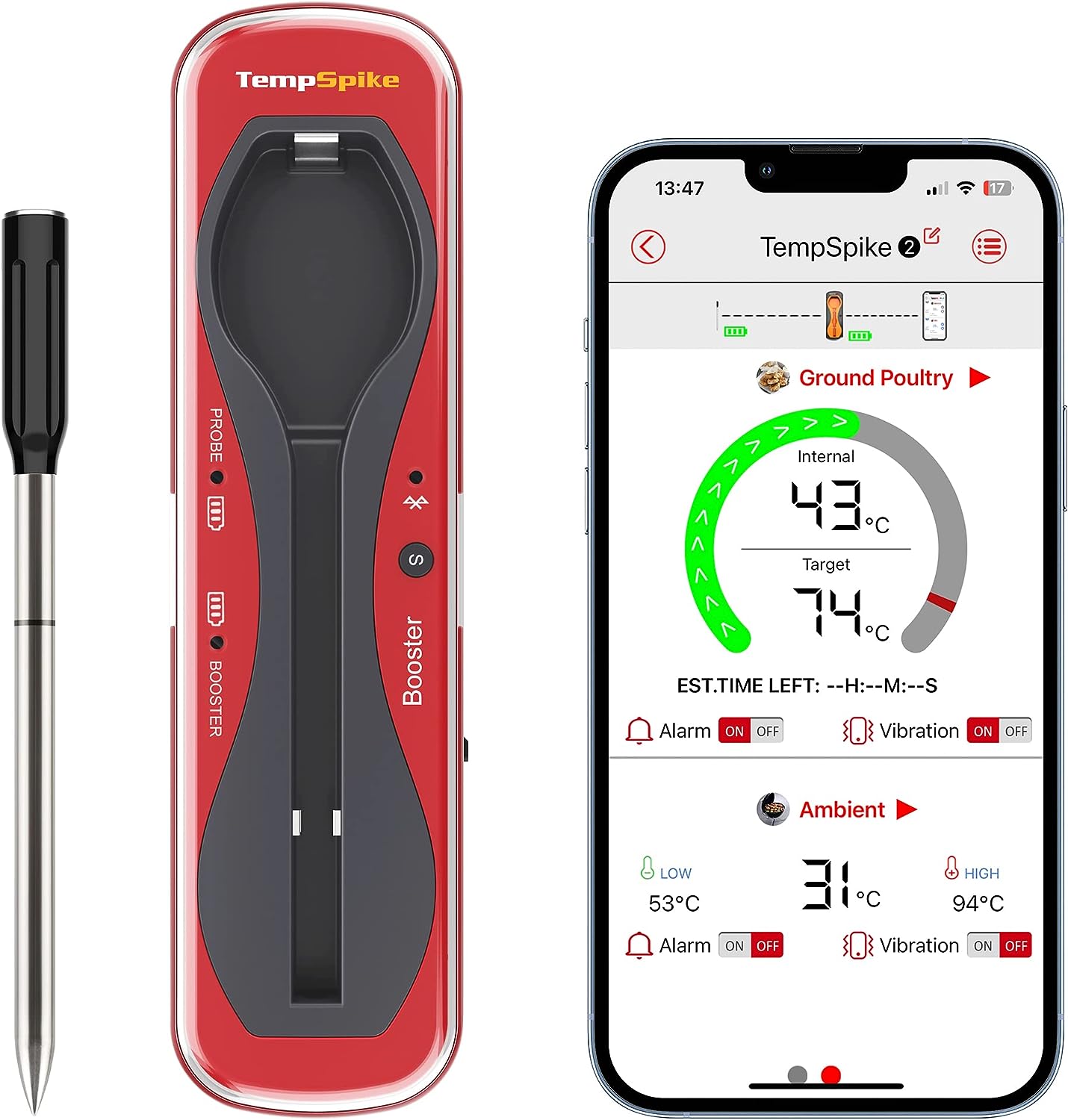 ThermoPro TempSpike Truly Wireless Meat Thermomete...
