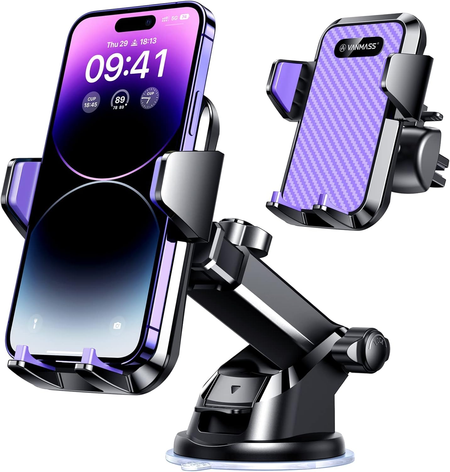 VANMASS 2024【Strongest & Military-Grade】 Car Phone Mount【Patent & Safety Cert...
