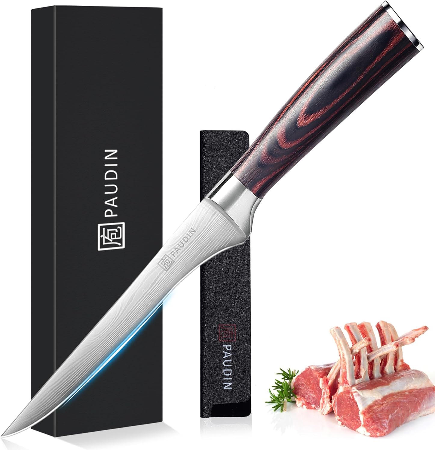 PAUDIN Filleting Knife, Sharp Boning Knife 6 Inch, German High Carbon Stainless...