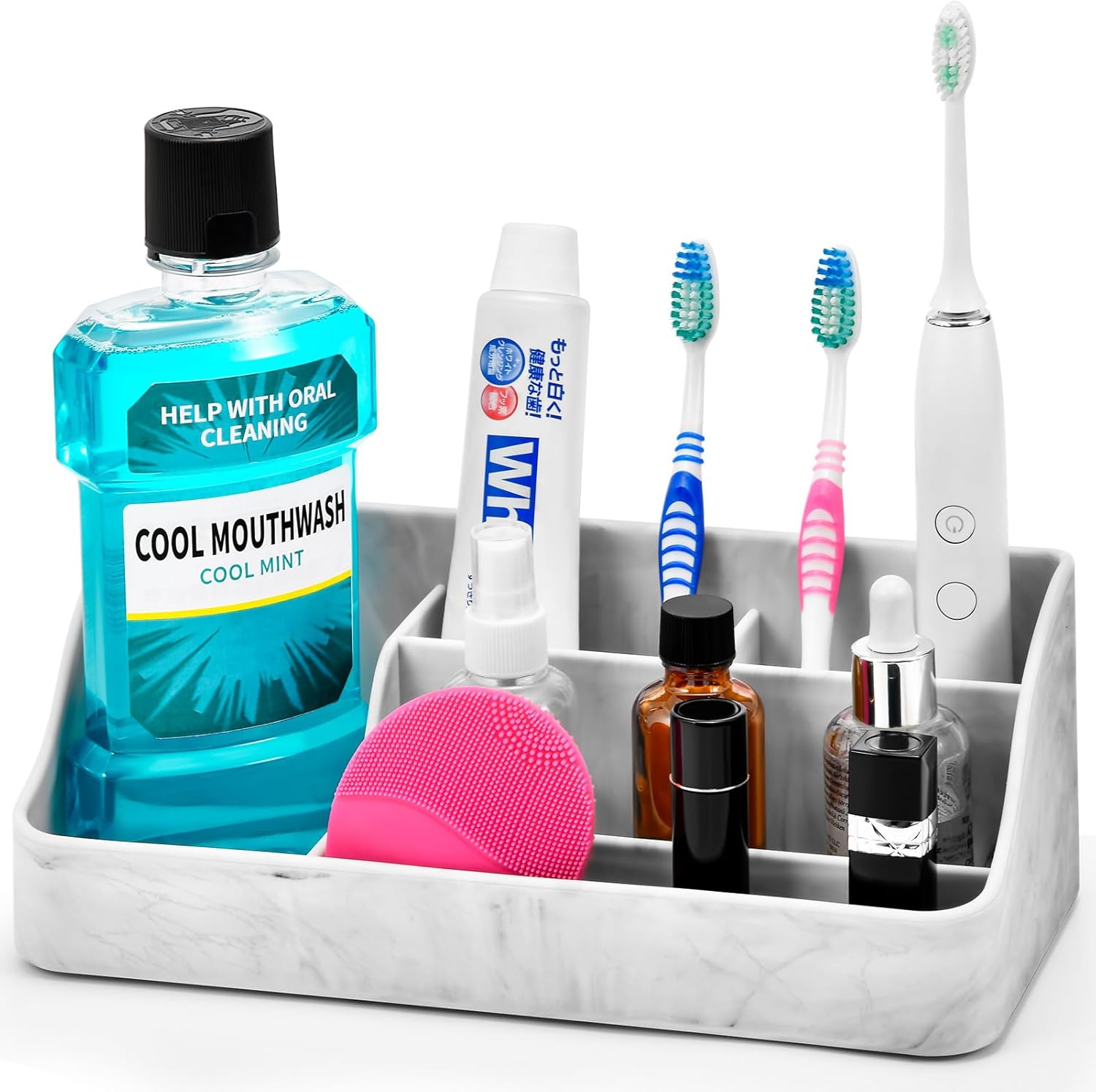 VITVITI Toothbrush Holder for Bathroom, Bathroom Organizer Countertop, Bathroom...