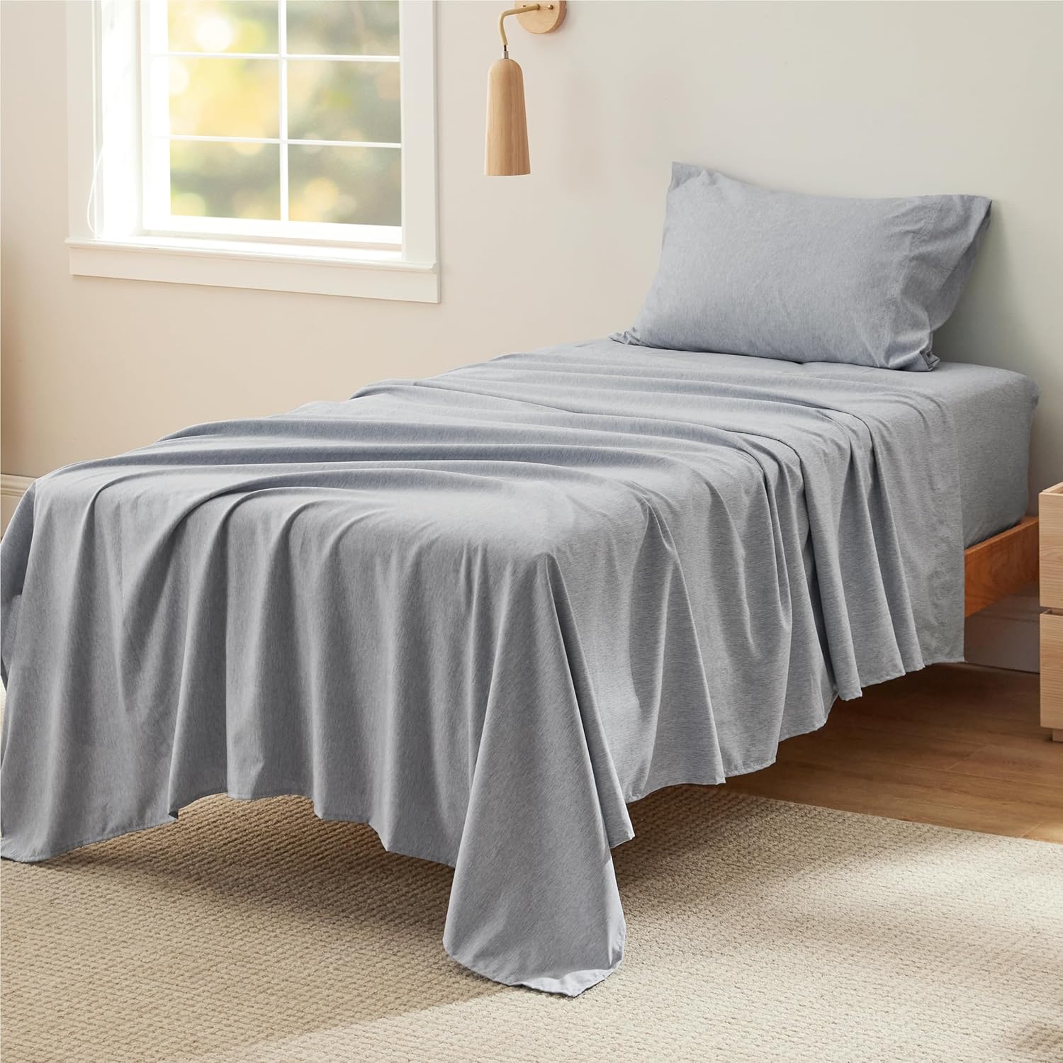 Premium Bedsure Twin Sheets Set, Ultra Soft Cationic Dyed Bed Sheets, Special Br...
