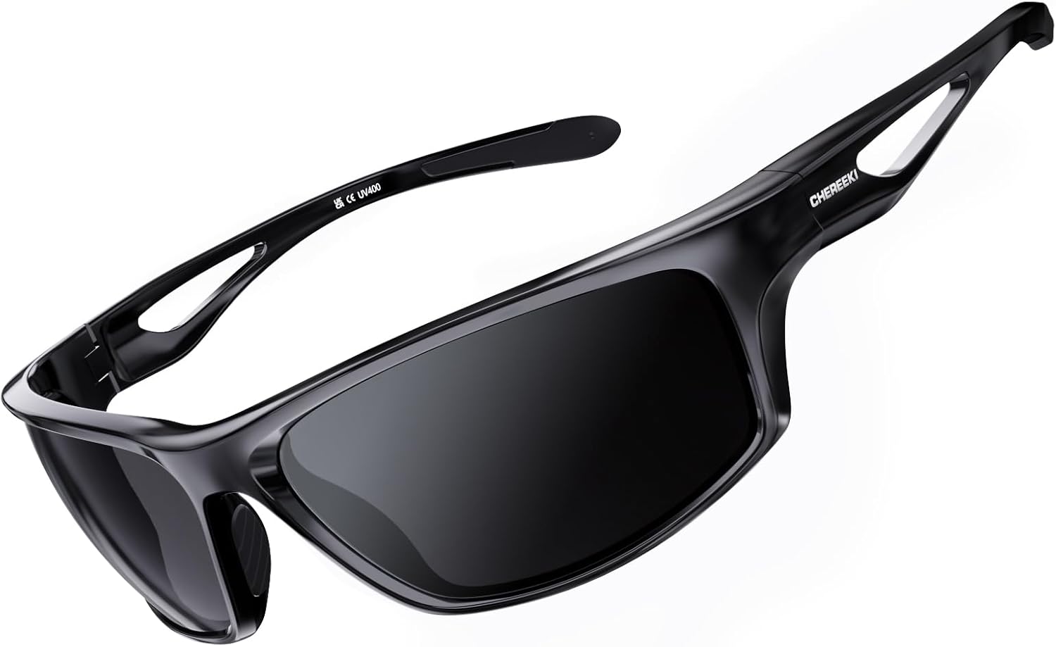 CHEREEKI Sports Sunglasses, Polarised Sunglasses Men Women Eyewear with UV400 Pr...