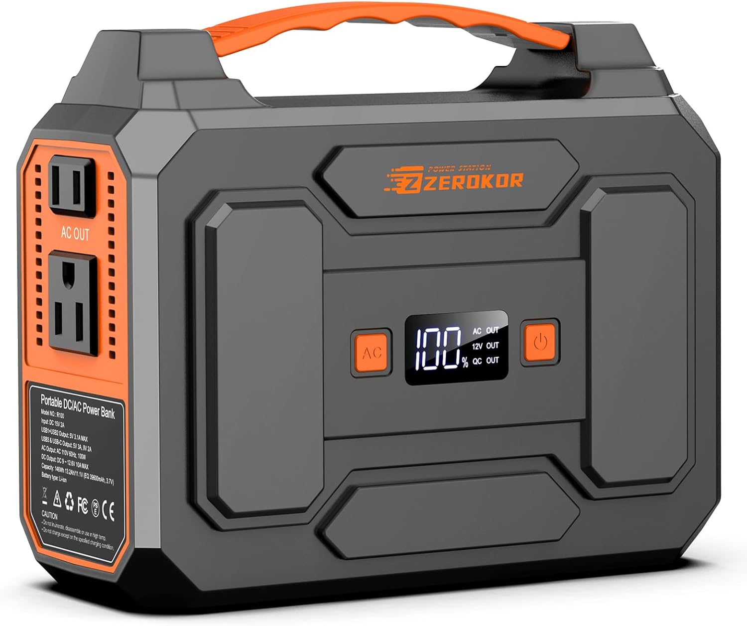 ZeroKor Portable Power Station, 100W 110V Portable Power Pack with AC Outlet, Po...