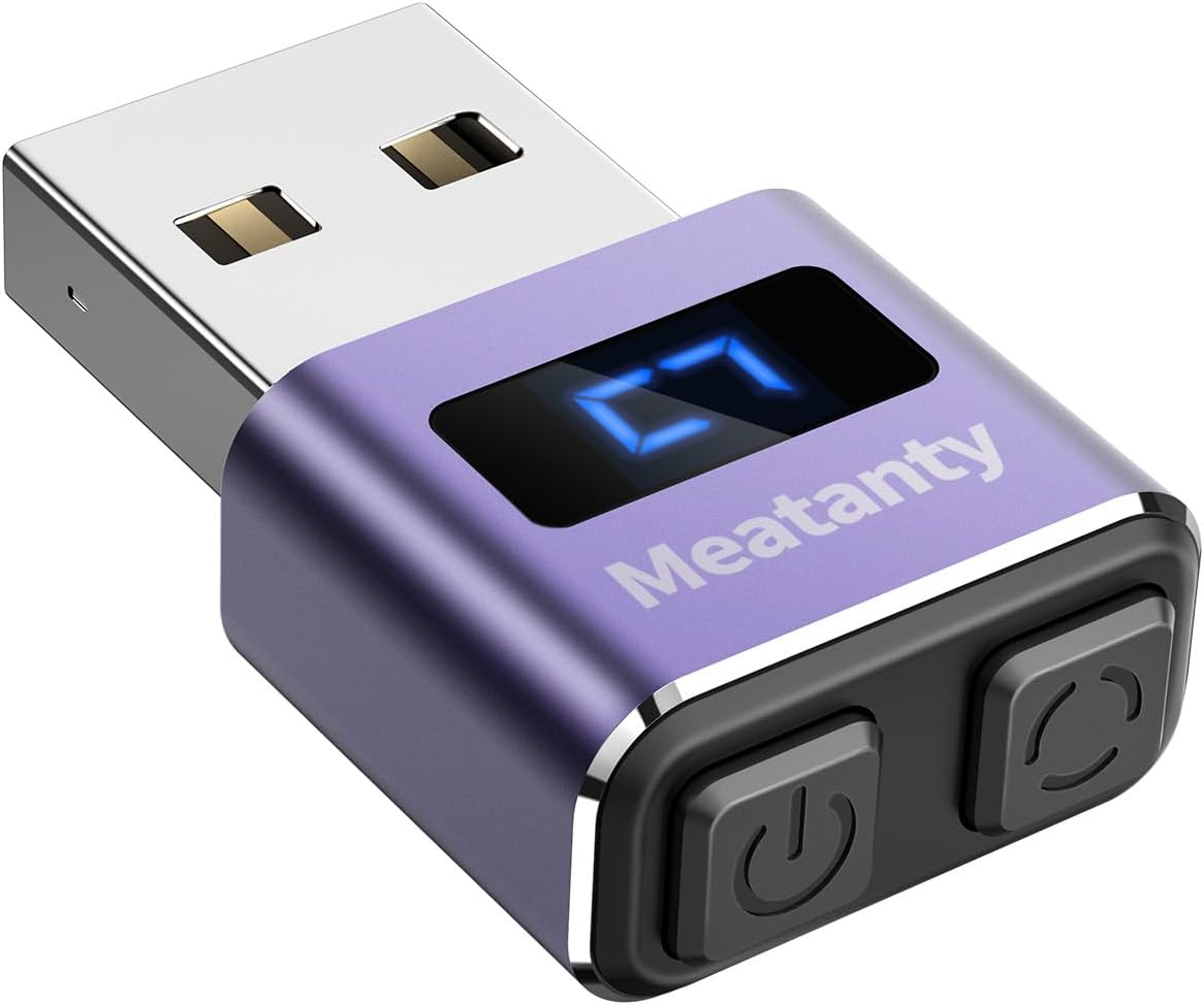 Meatanty Metal Tiny Mouse Jiggler, USB Mouse Mover Undetectable, Automatic Wiggl...