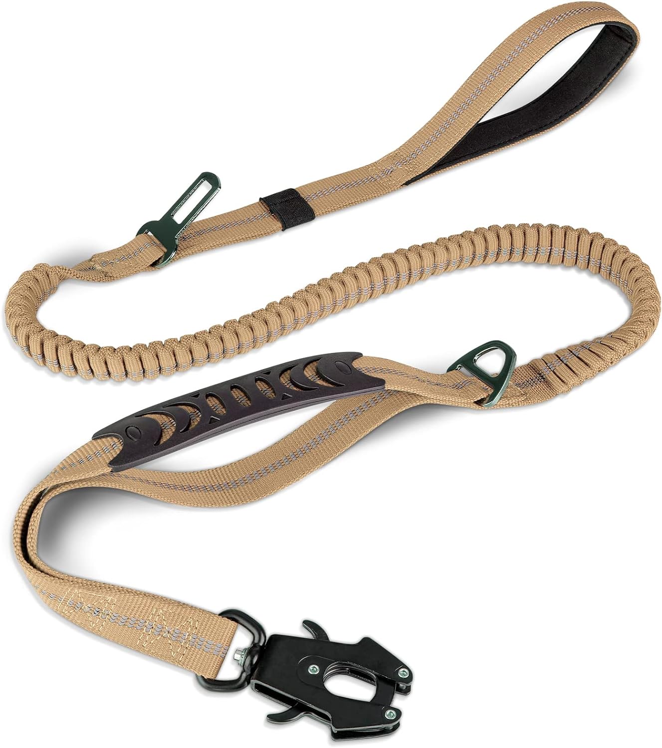 Joytale Tactical Dog Leash Heavy Duty,4-6FT Shock Absorbing Bungee Dog Leash wit...