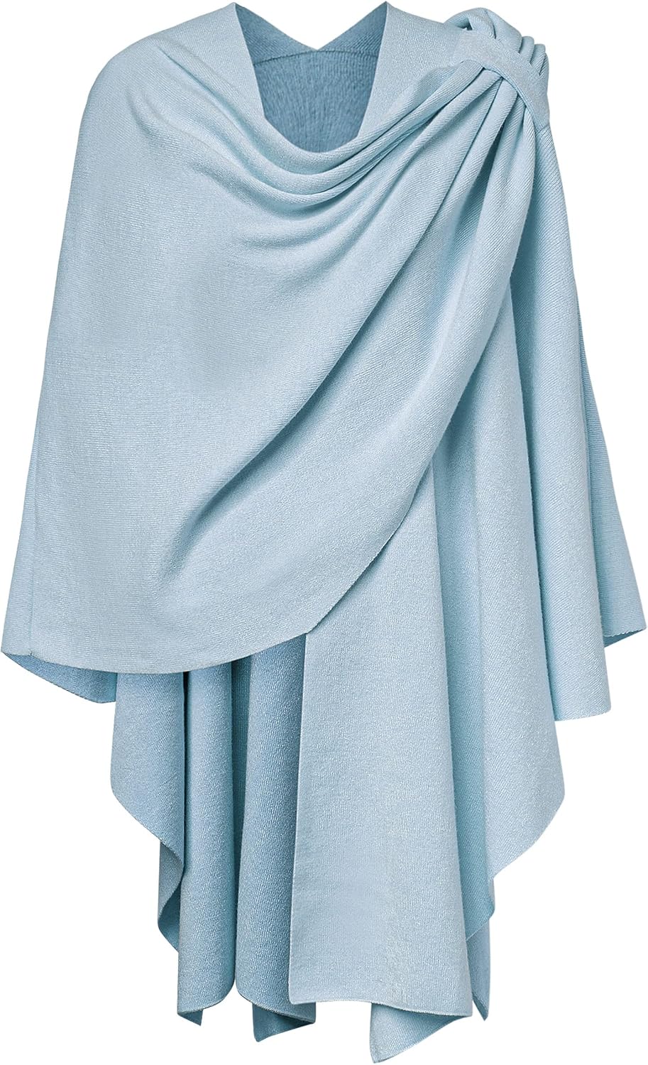 PULI Womens Cross Front Shawl Wraps Elegant ponchos Finely Draped Knitted Cape C...