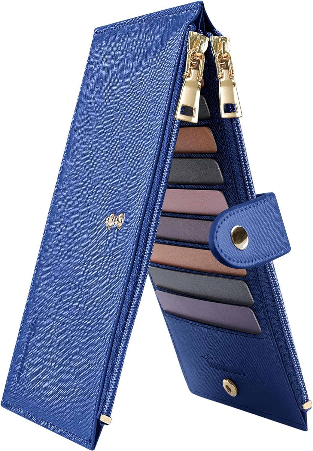 Travelambo RFID Wallet Women Bifold Multi Card Wallet Case with Zipper Pocke Cre...