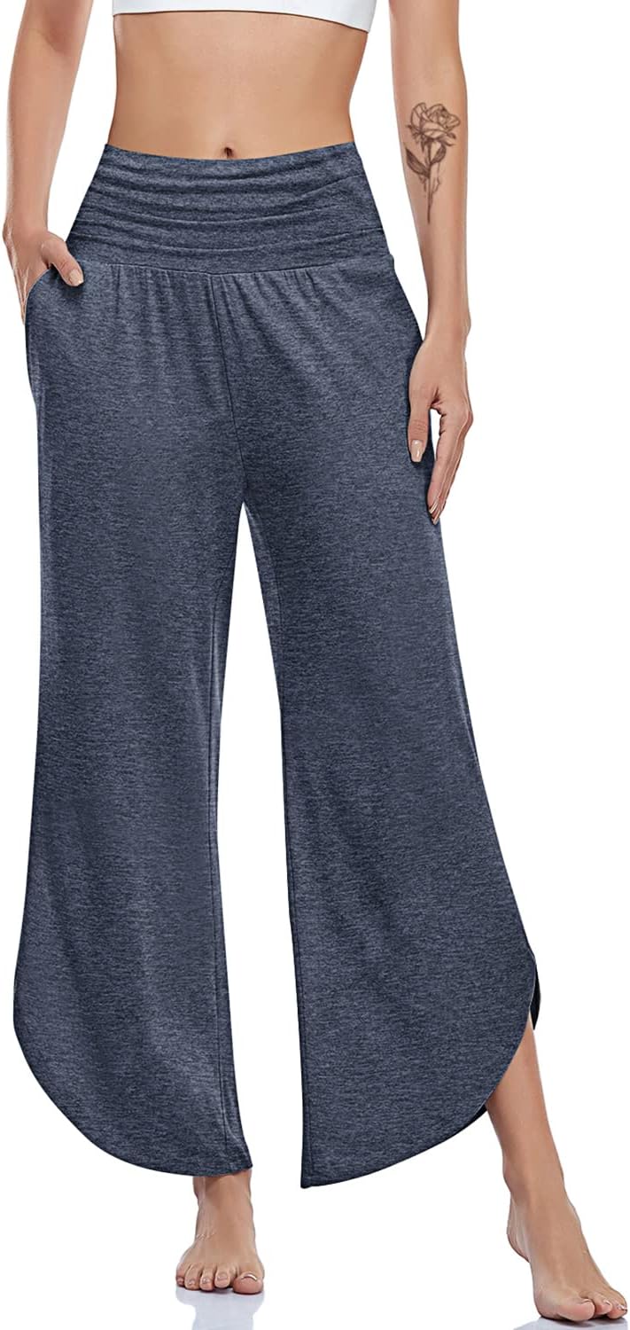 UEU Women's Wide Leg Yoga Pants High Waisted Comfy Dance Sweatpants Loose Casual...