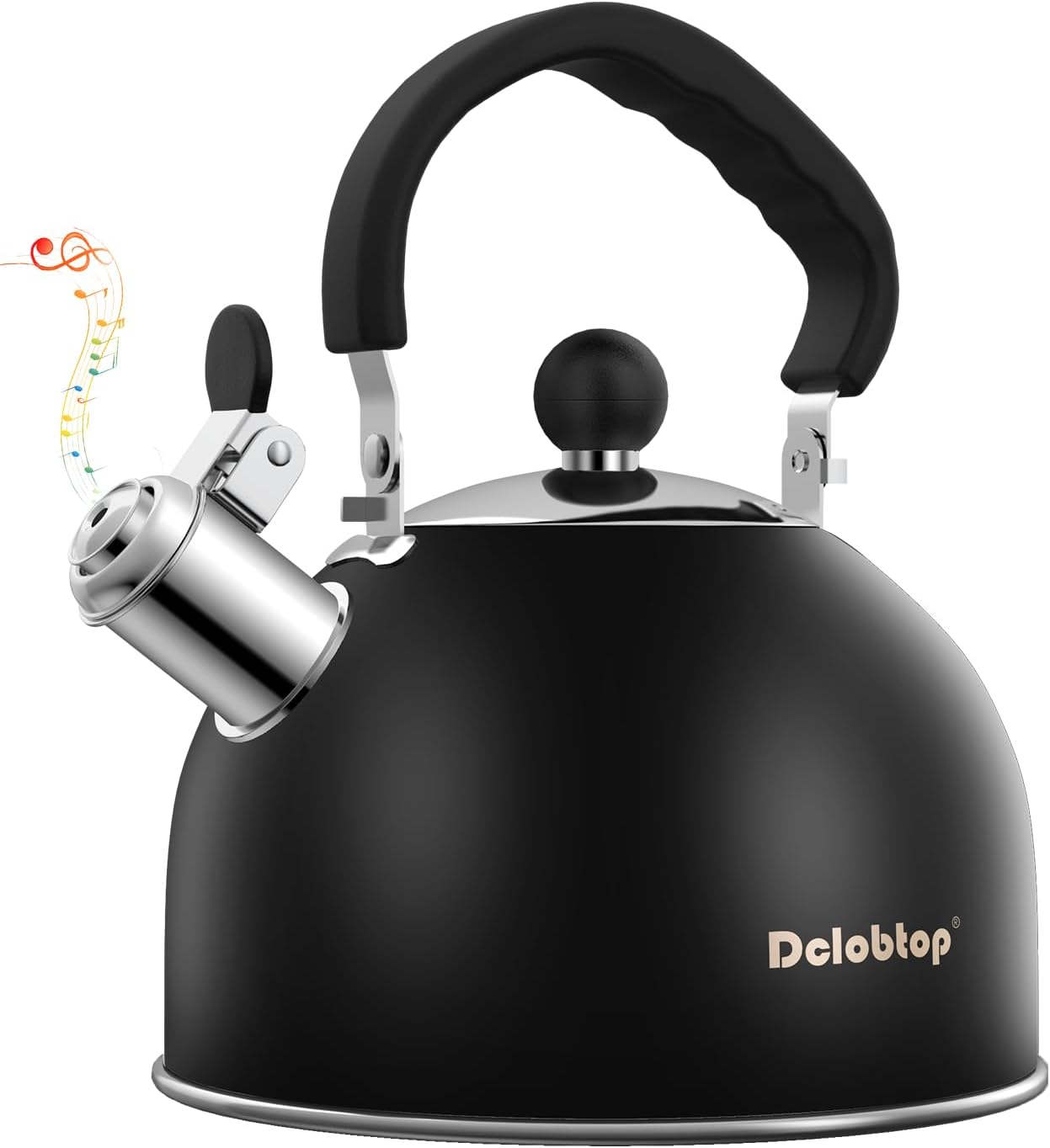 Premium Stainless Steel Tea Kettle for Stove Top - 2 Quart Capacity, Efficient H...