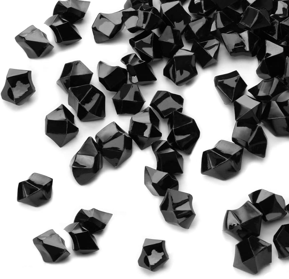 Unique DomeStar Black Fake Ice Rocks, Special Black Acrylic Crushed Ice Rocks, I...