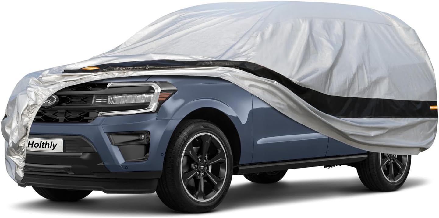 10Layer Car Cover Waterproof All Weather for Large SUV,100% Waterproof Outdoor C...