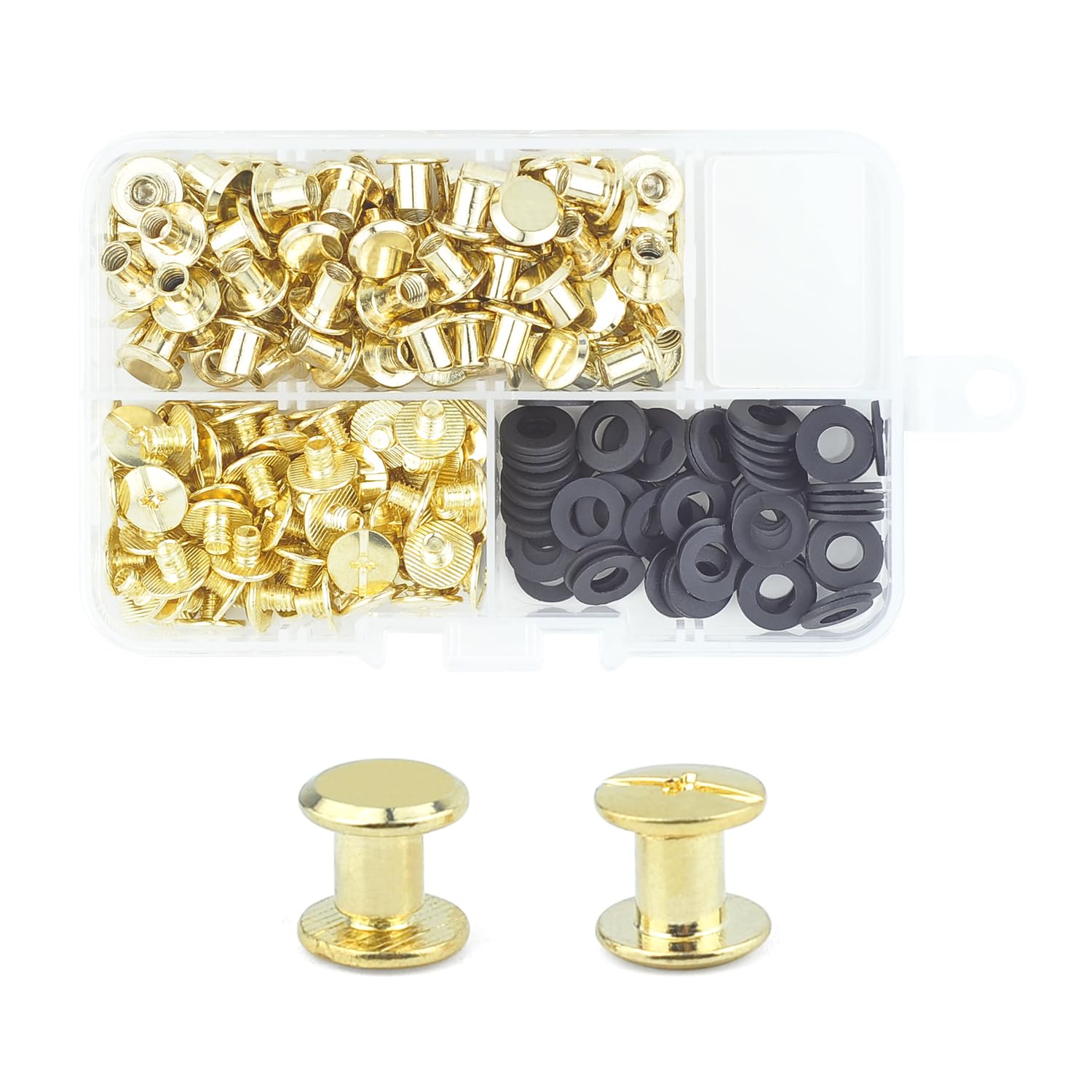 MABAHON 80 Set Chicago Screw Posts,Rivet Chicago Binding Screws,Metal Rivet for...