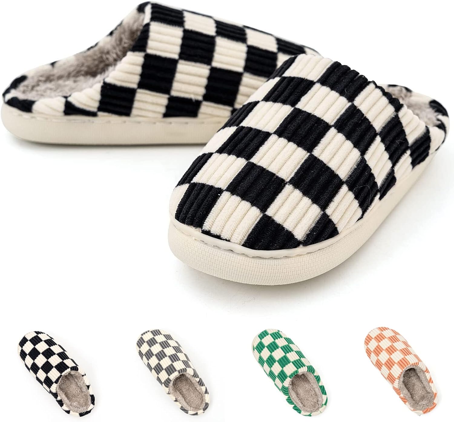 Guyarns House Slippers for Women,Fuzzy Mens Slippers,Casual House Shoes Memory F...