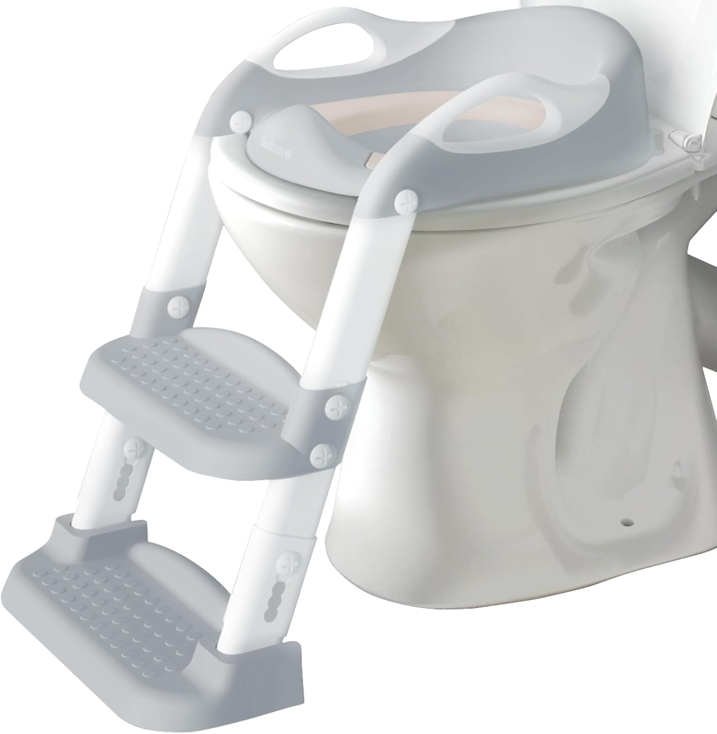 Potty Training Ladder - Soft Cushioned Seat, Adjustable Height, Collapsible, Non...