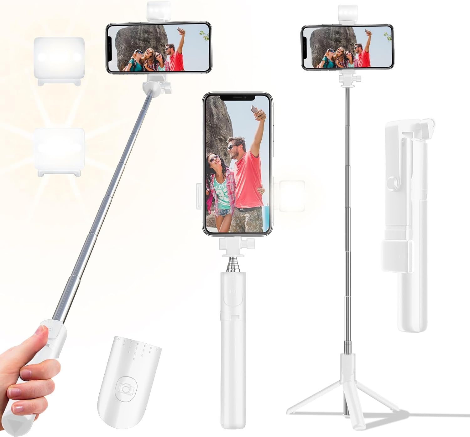 Selfie Stick Tripod, 40 in Retractable Phone Tripod with Wireless Remote Control...