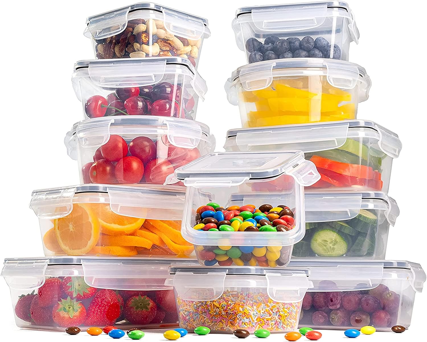 nuovva Airtight Food Storage Containers Set – Plas...