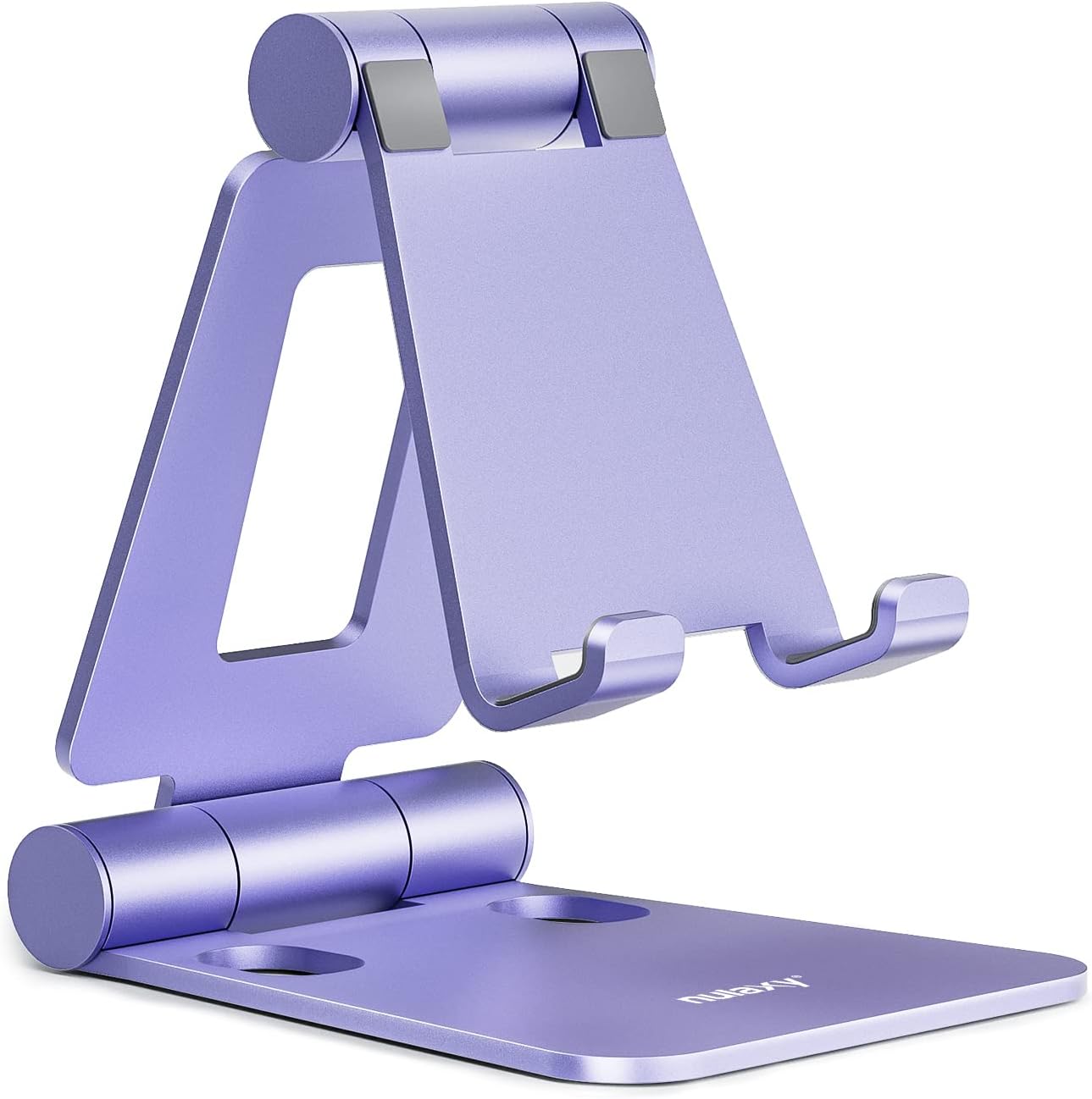 Nulaxy Dual Folding Cell Phone Stand, Fully Adjustable Foldable Desktop Phone Ho...