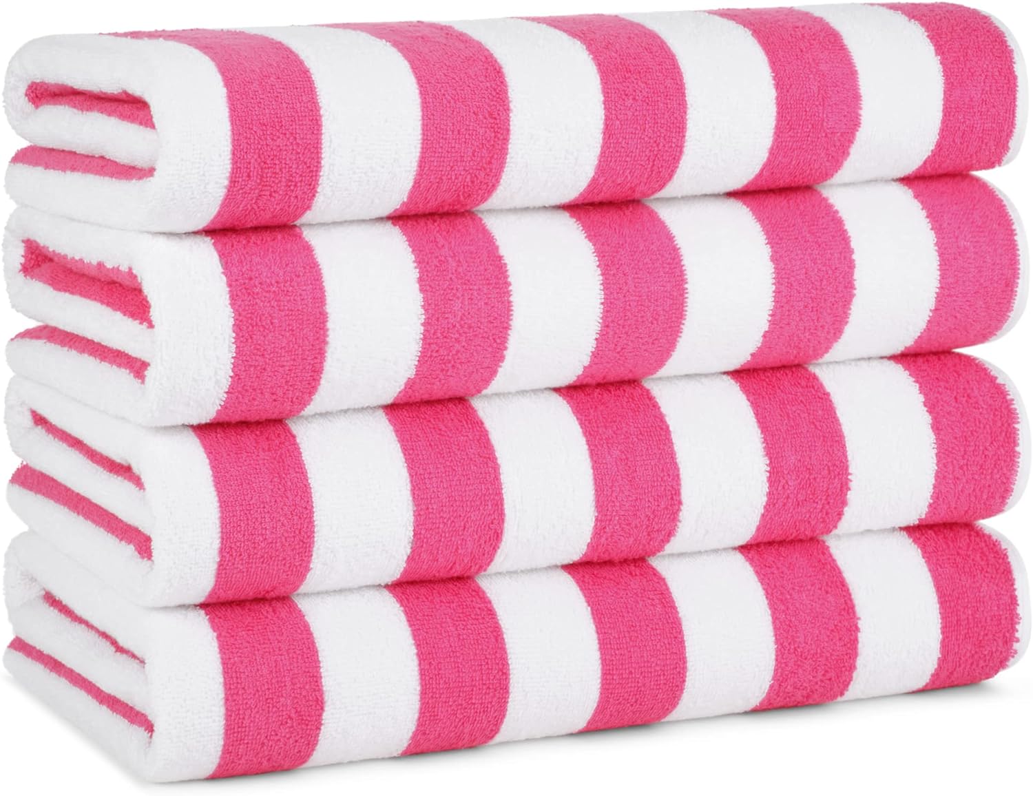 Arkwright California Cabana Stripe Beach Towel - Pack of 4 - Large Soft Quick Dr...