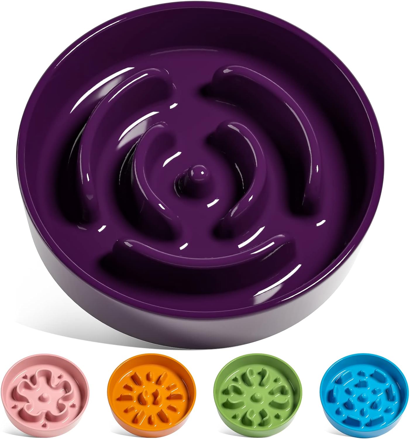 LE TAUCI Ceramic Slow Feeder Dog Bowls Small Breed, 0.6 Cups Dog Food Dish for F...