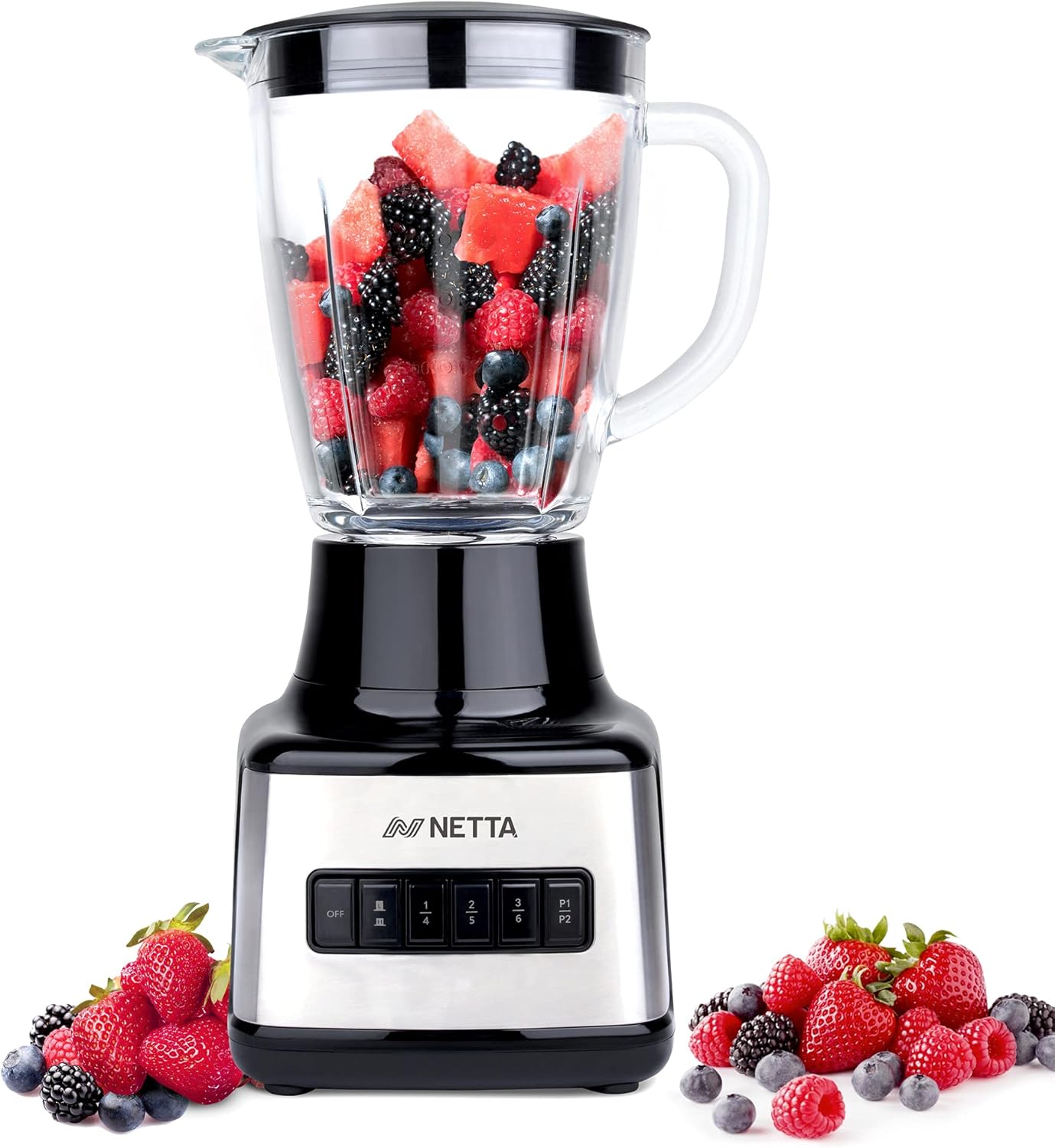 NETTA Table Blender - Smoothie Maker with Glass Ju...