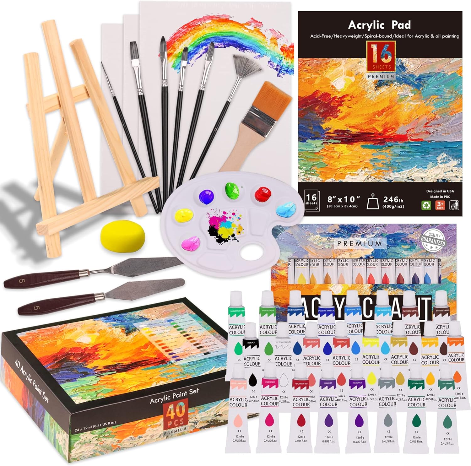 Kalour Acrylic Paint Set, High-Quality Painting Su...